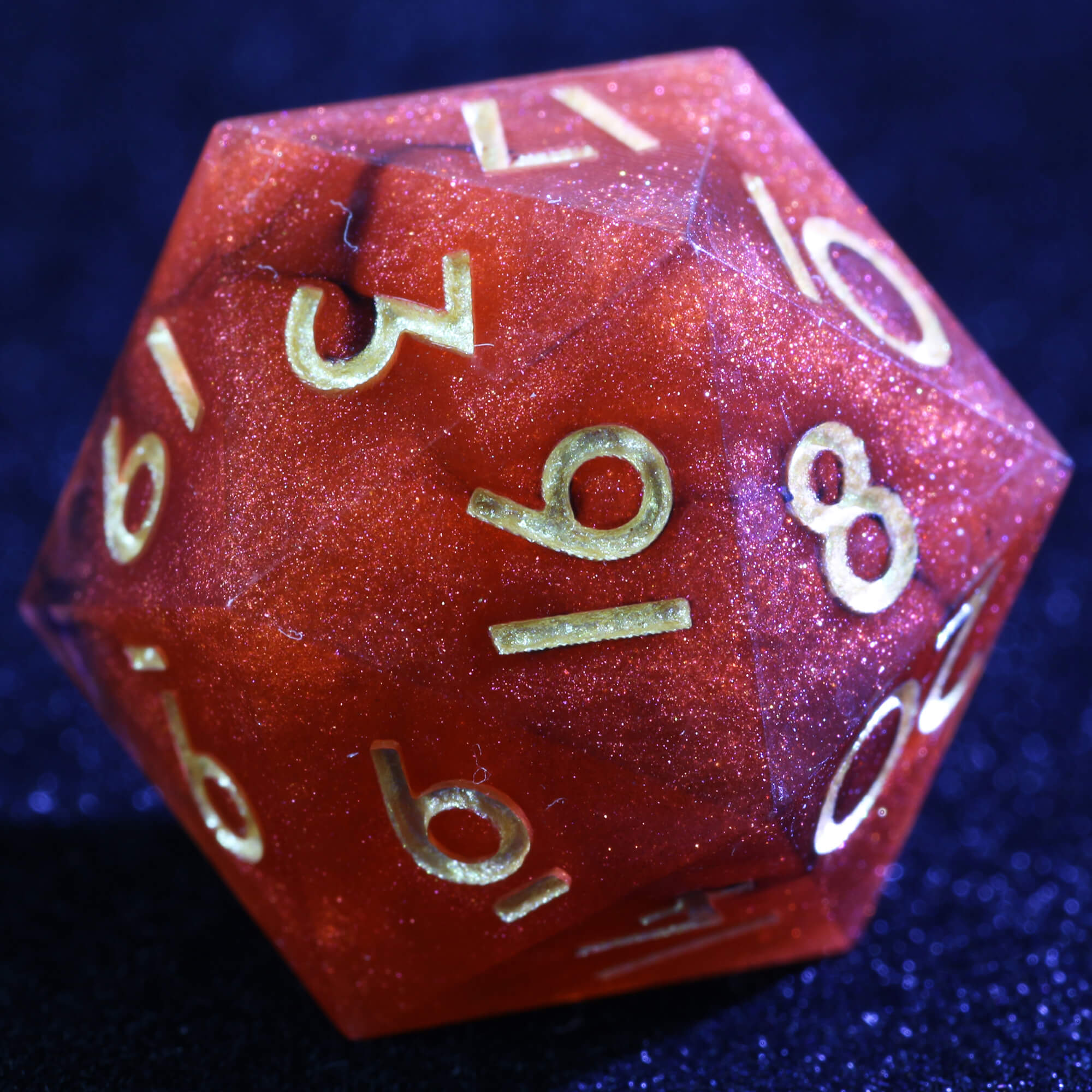 9 Polyhedral Resin Set of Dice D and D Ember Miasma - Dice of Dragons