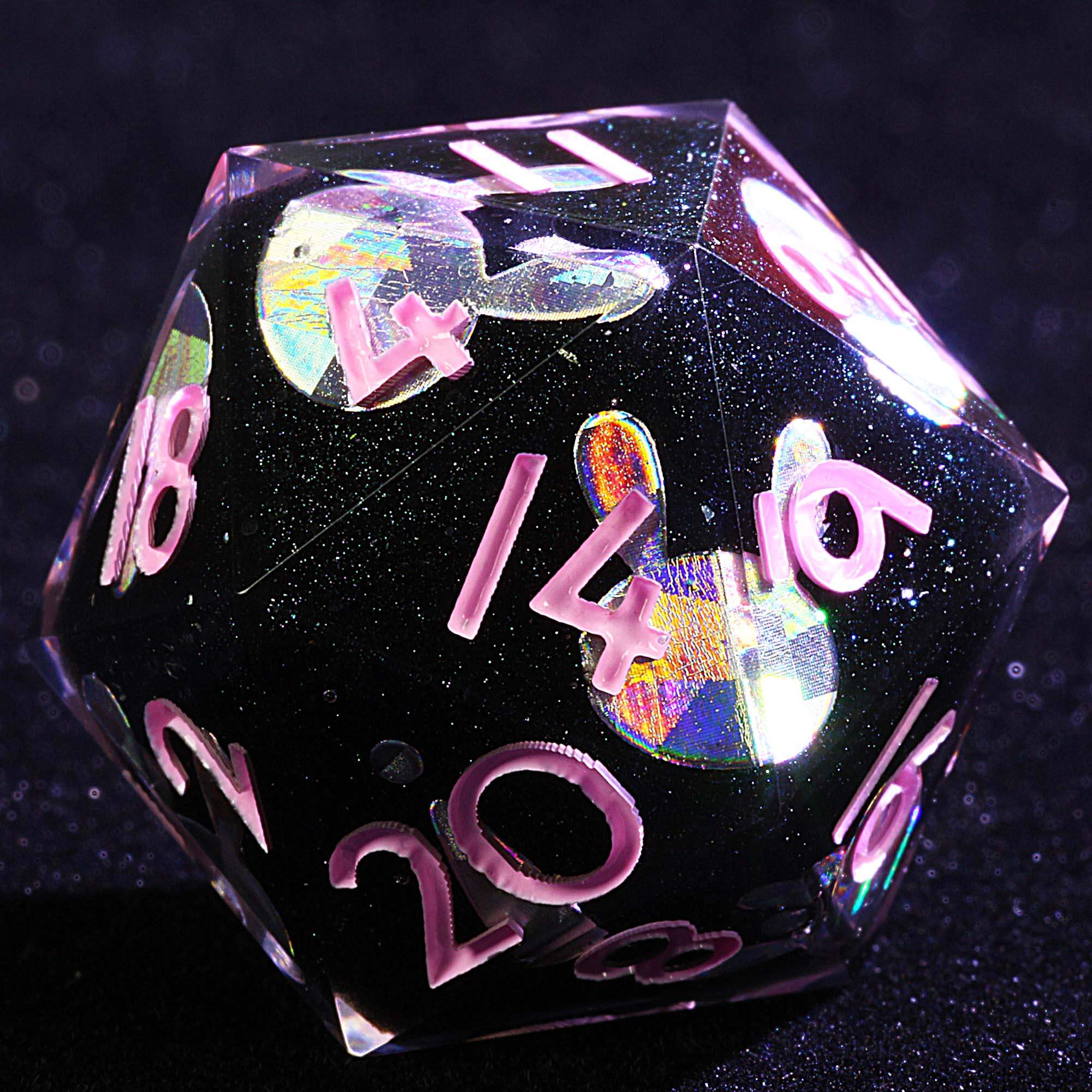 9 Polyhedral Resin Sets of Dice D and D Lunar Lagomorph Mirage - Dice of Dragons