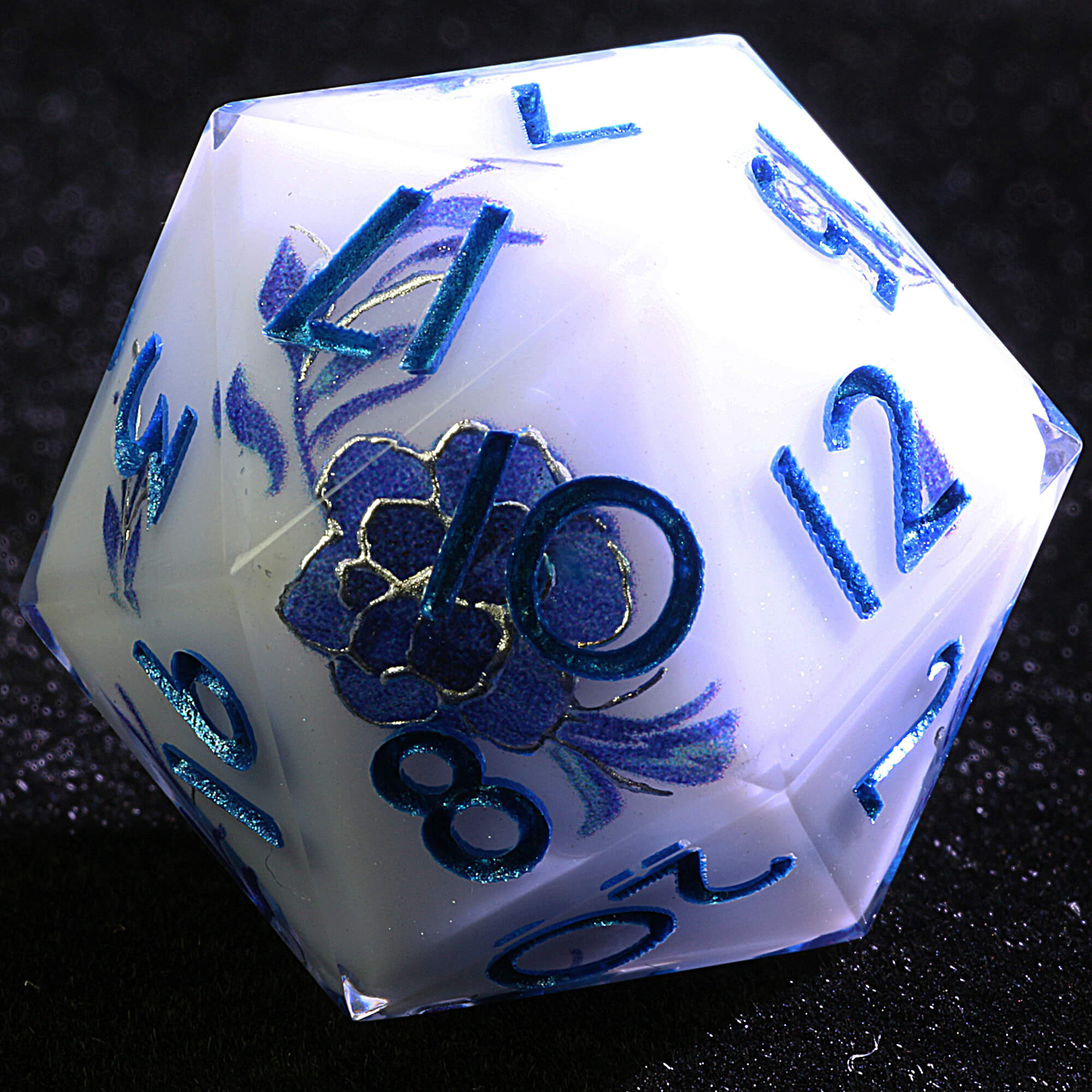 9 Polyhedral Resin Sets of Dice D&D Ice Porcelain - Dice of Dragons
