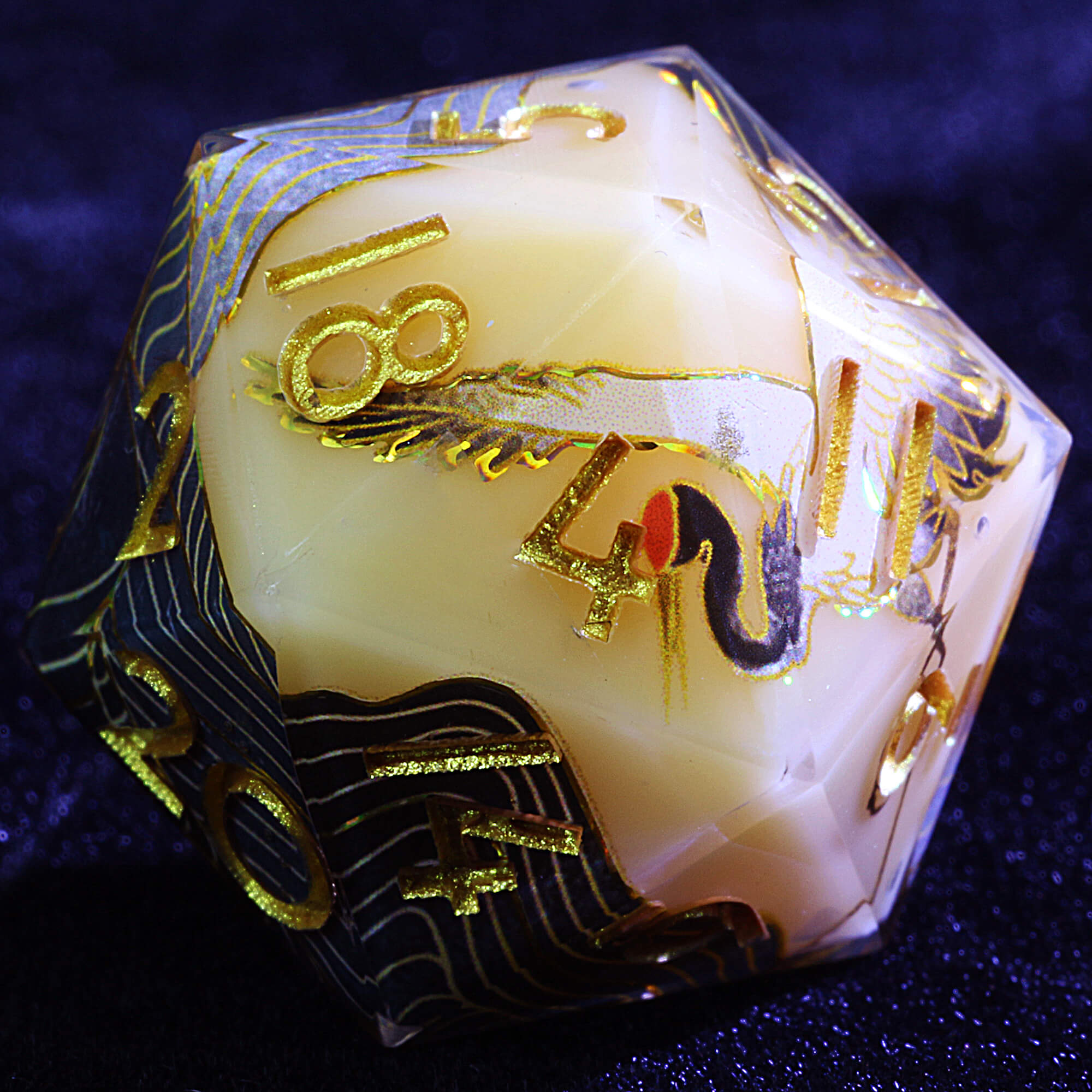 9 Polyhedral Resin Set of DnD Dice Celestial Tides