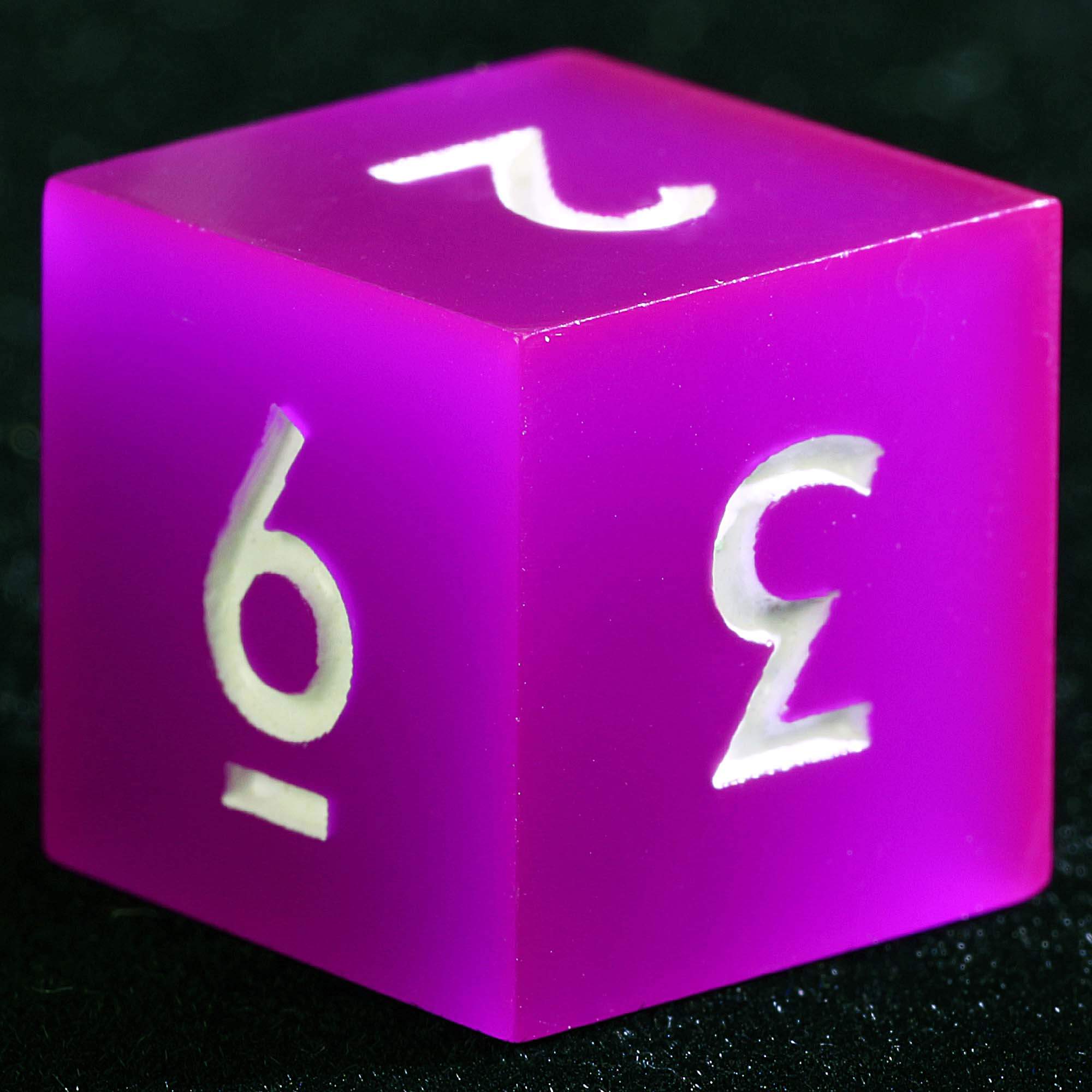 9 Polyhedral Resin Set DD Dice Ghost Flame Pupil - Dice of Dragons