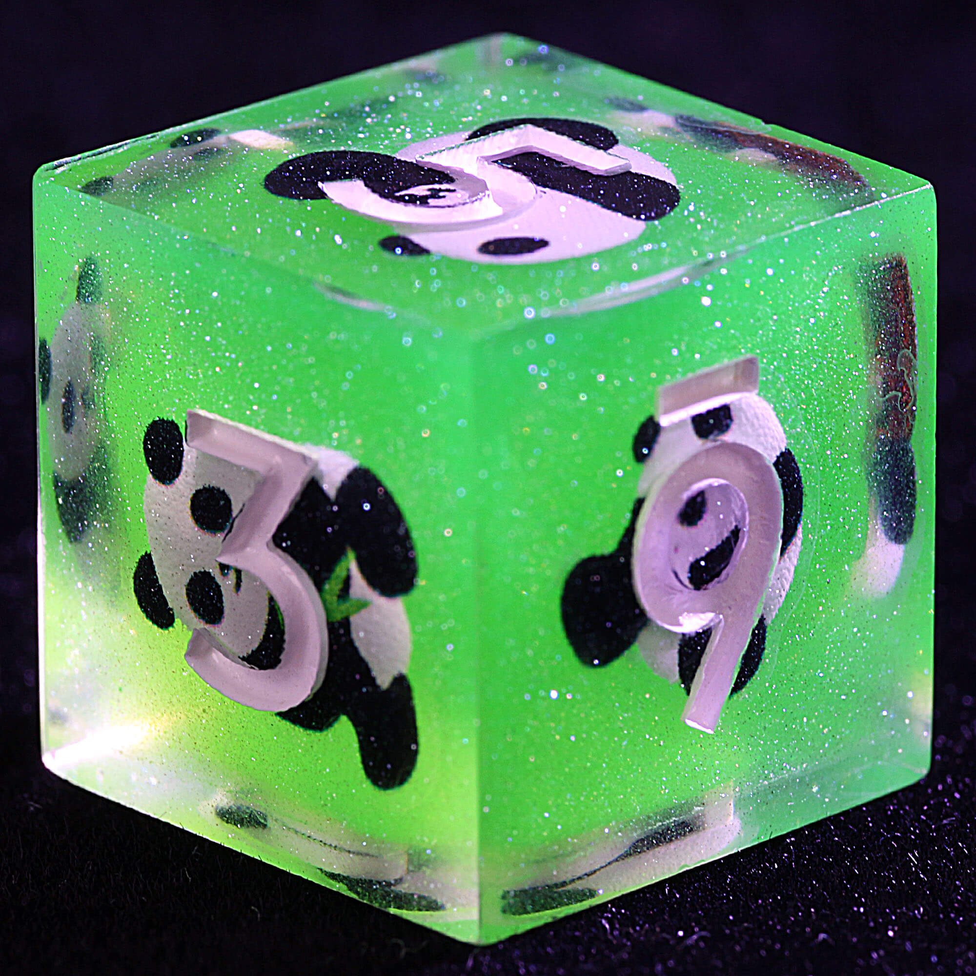 9 Polyhedral Resin Sets Dice D&D Bamboo Prison Fluff - Dice of Dragons