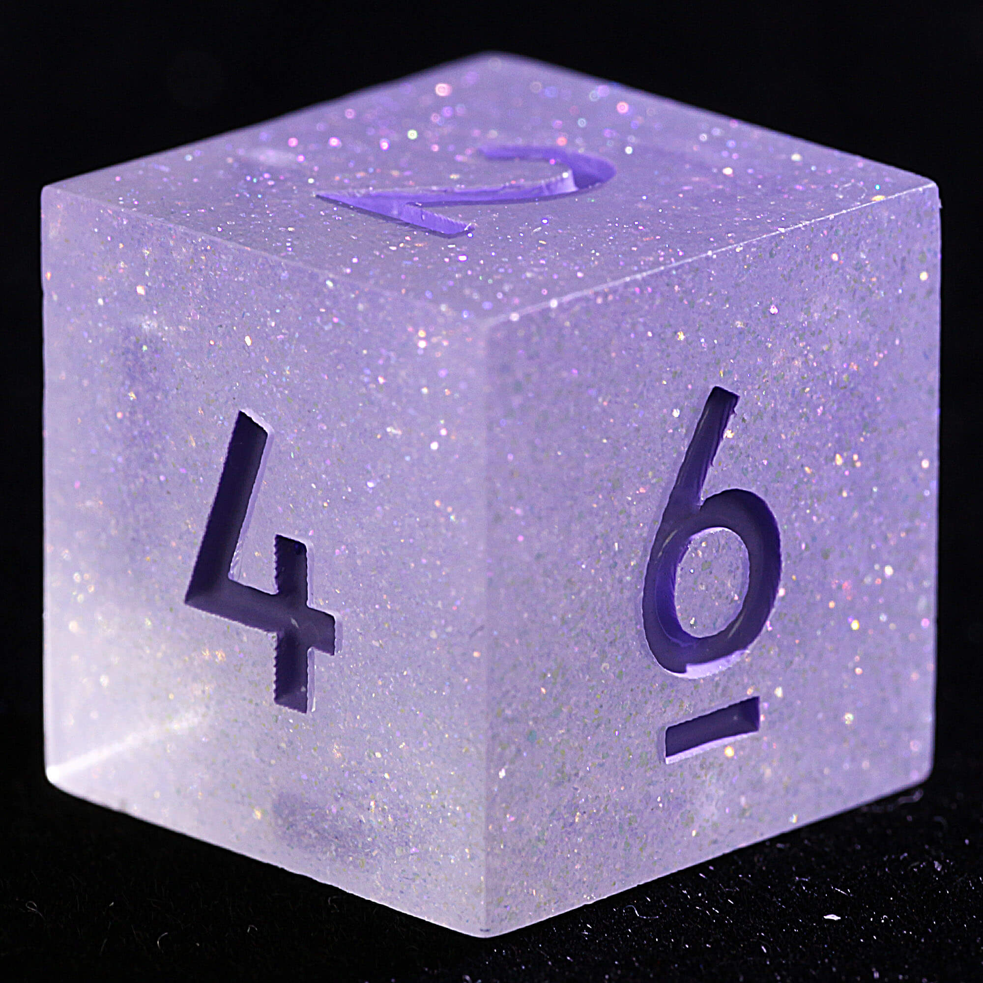 9 Polyhedral Resin Set Dice DnD Dreamy Star River Purple - Dice of Dragons