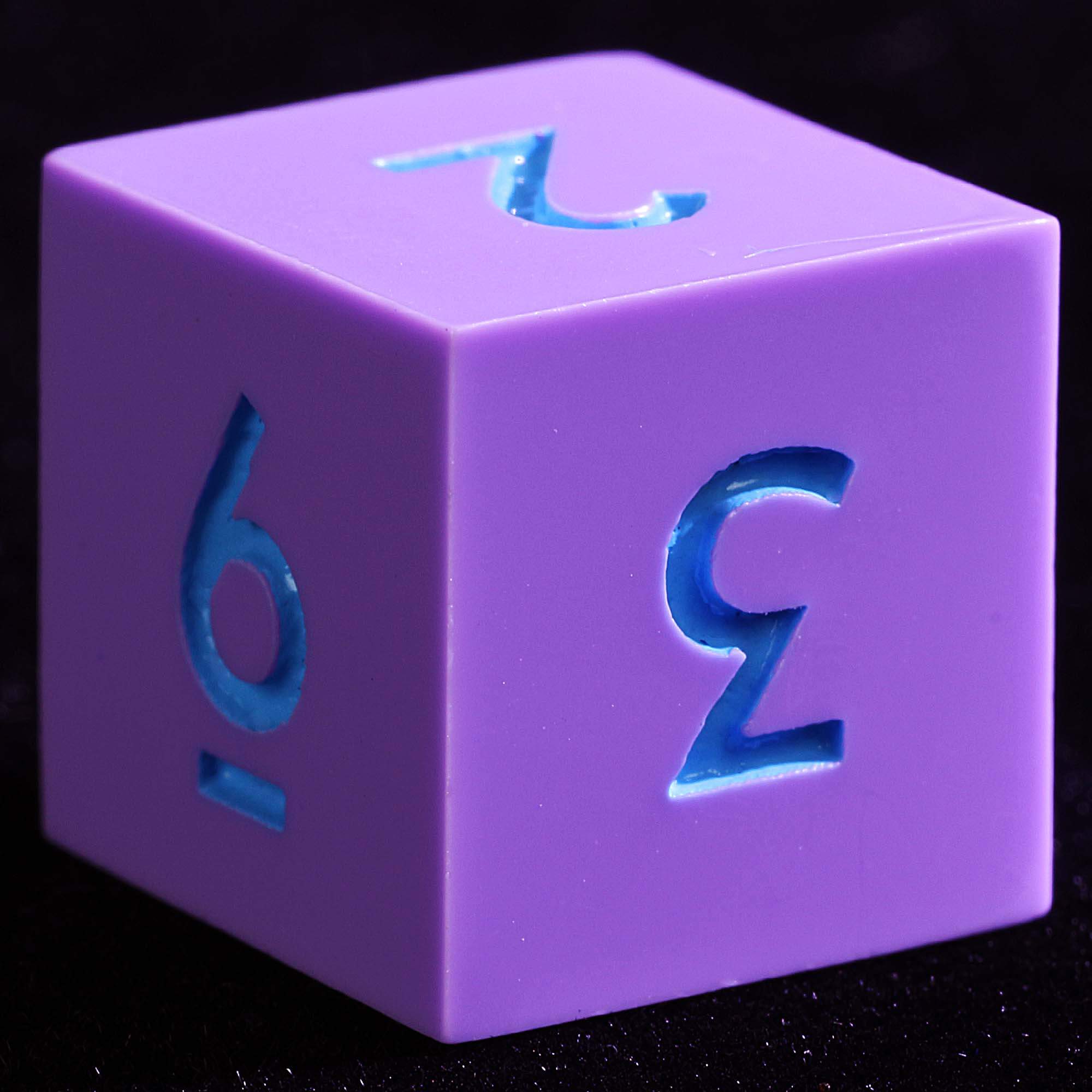 9 Polyhedral Resin Sets D&D Dice Lilac Wish Candle - Dice of Dragons