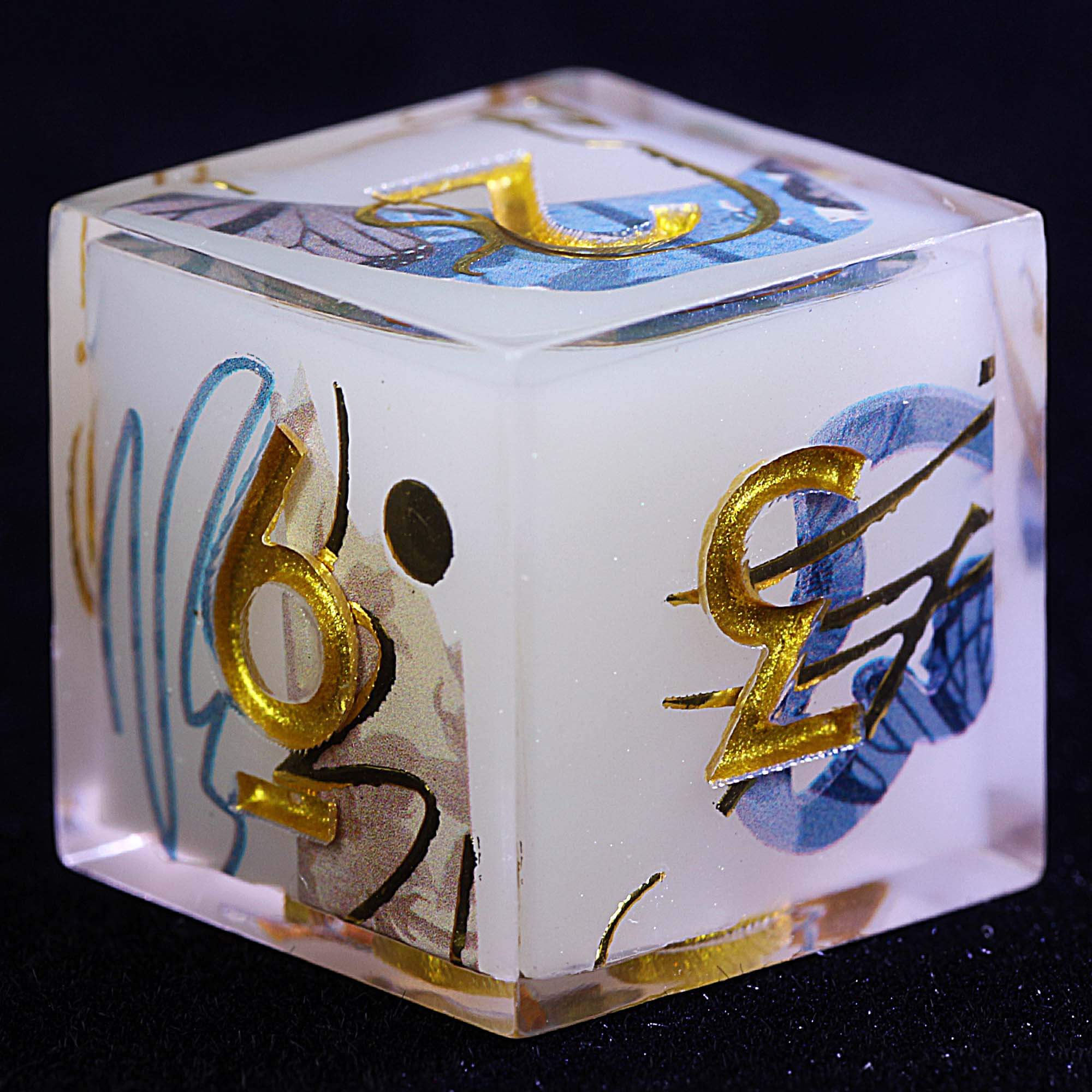 9 Polyhedral Resin Set of DD Dice Aurora Canvas Mirage - Dice of Dragons