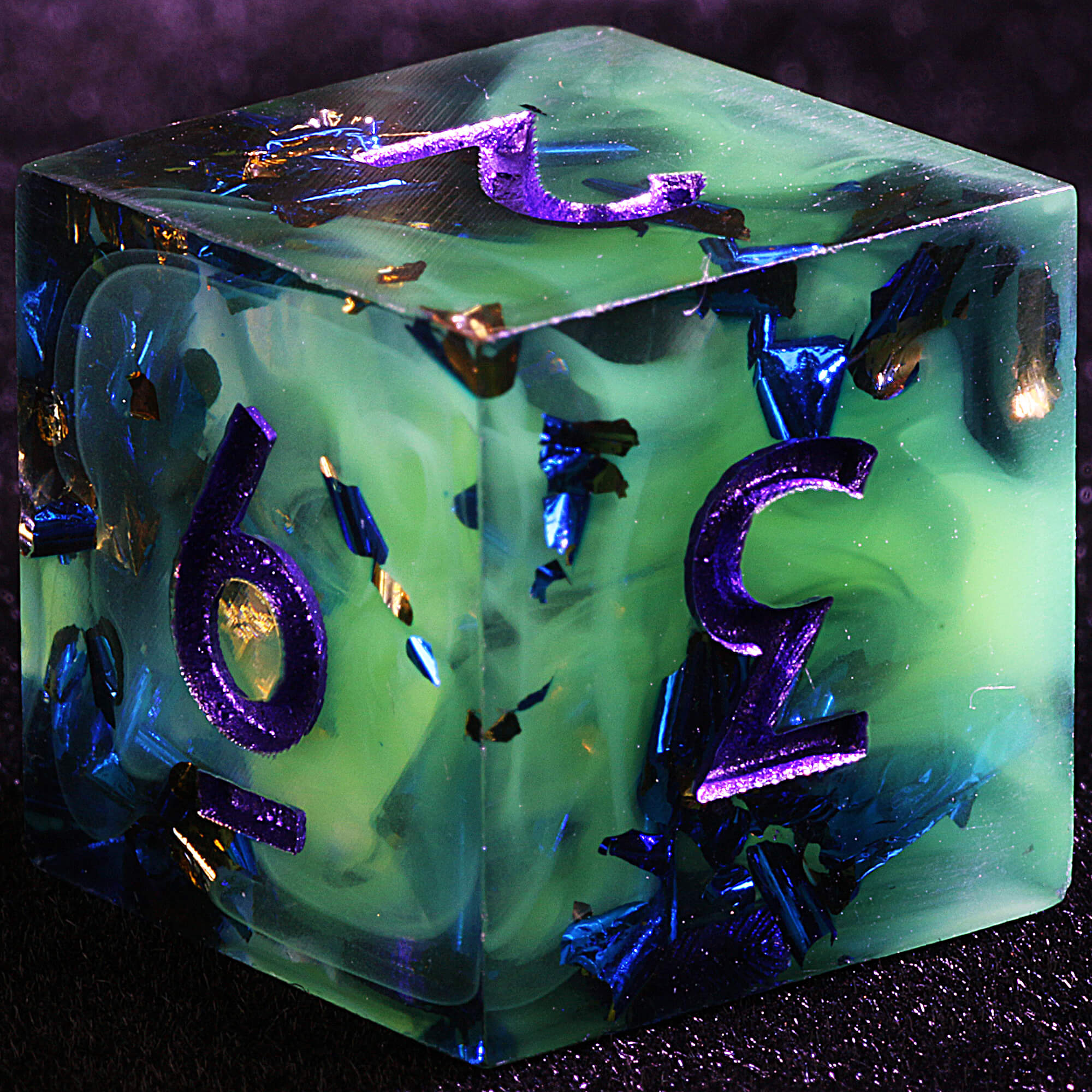 9 Polyhedral Resin Set of DD Dice Feywild Poison