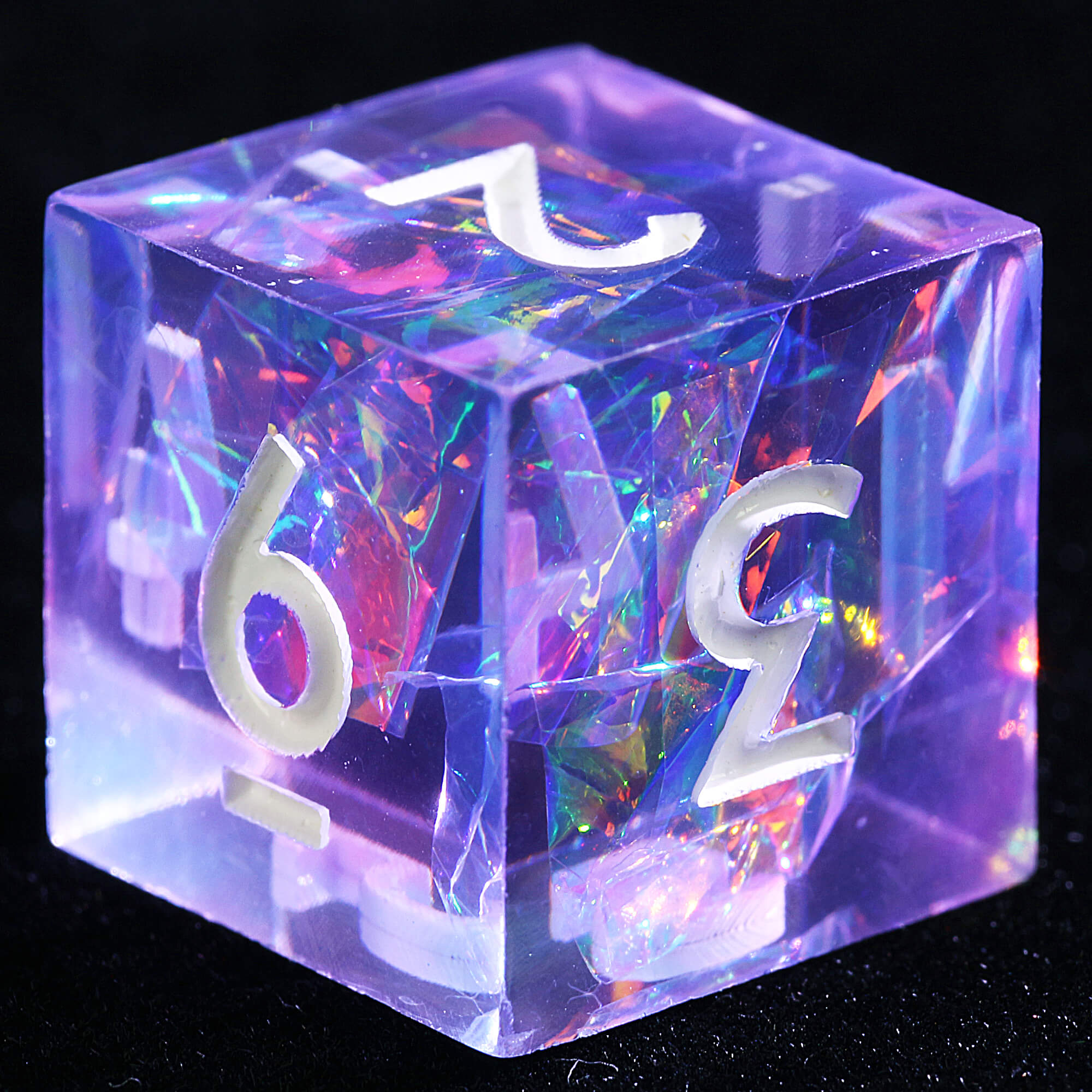 9 Polyhedral Resin Sets of Dice DD Lavender Holograph - Dice of Dragons