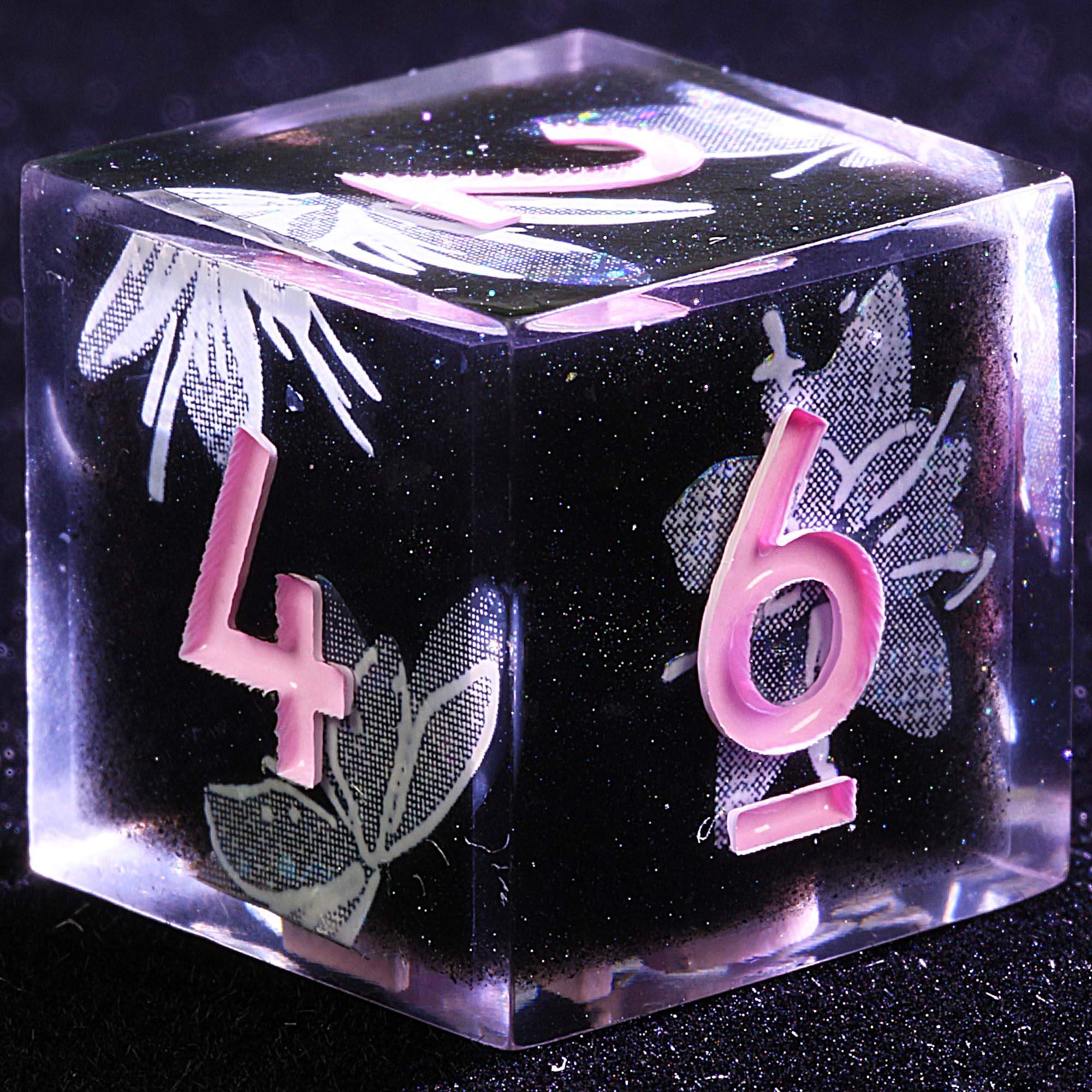 9 Polyhedral Resin Sets of Dice DD Nocturnal Blossom Mirage - Dice of Dragons