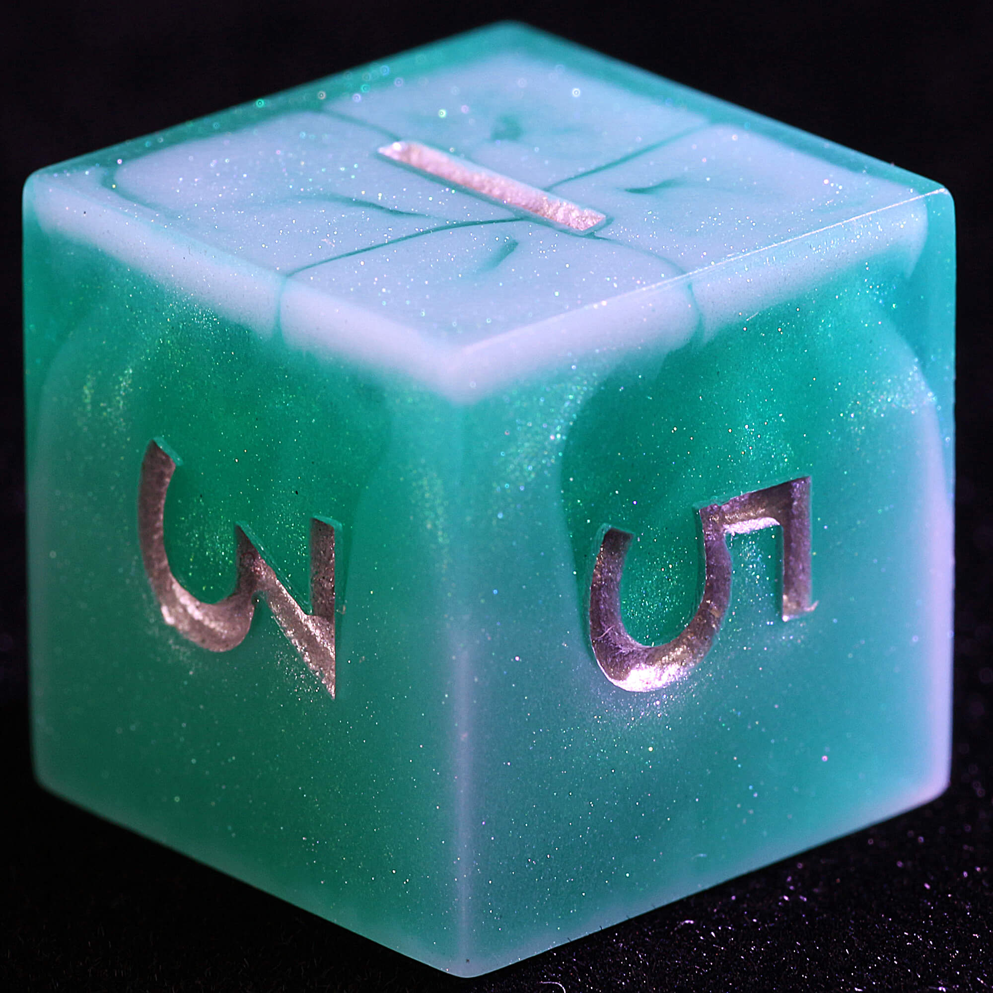 9 Polyhedral Resin Set of Dice DnD Frost Miasma - Dice of Dragons