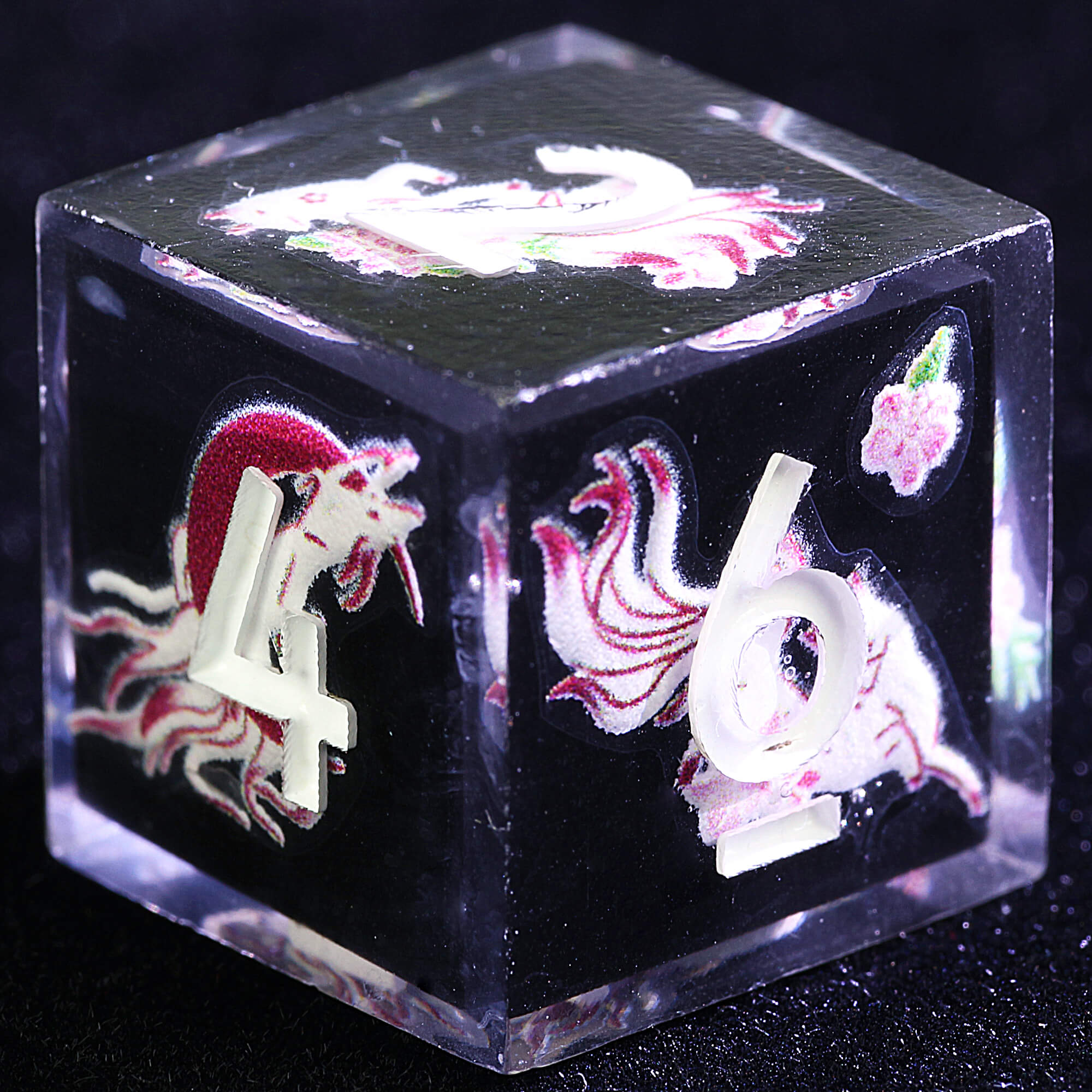 9 Polyhedral Resin DD Sets Dice Nine-Tailed Ember Oath - Dice of Dragons