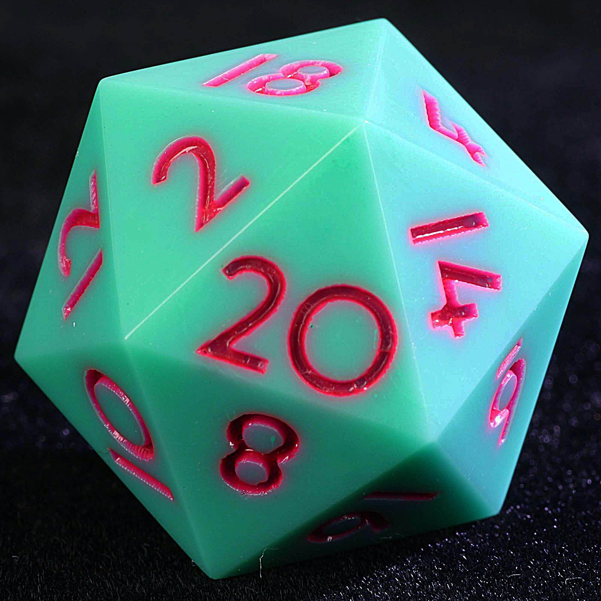 9 Polyhedral Resin Dice Sets D and D Peacock Green - Dice of Dragons