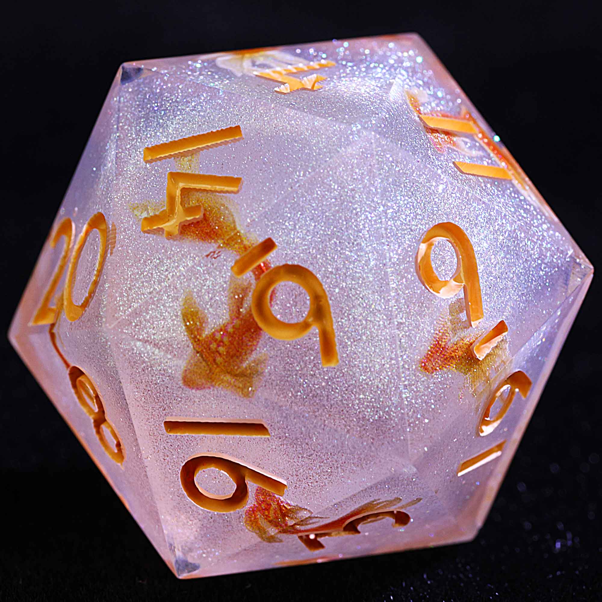 9 Polyhedral Resin Dice Set DD Koi Blossom Fortune