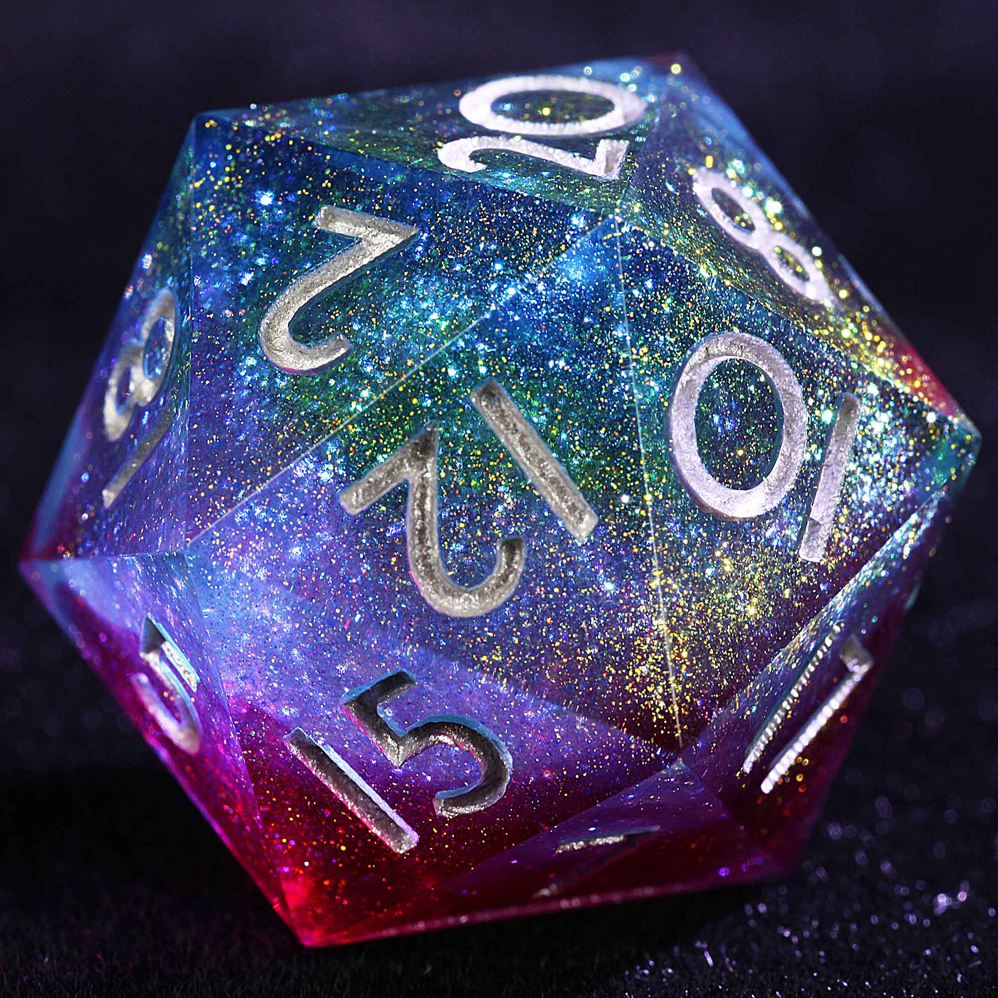 9 Polyhedral Resin Dice Set DnD Aurora Quadrant Mirage