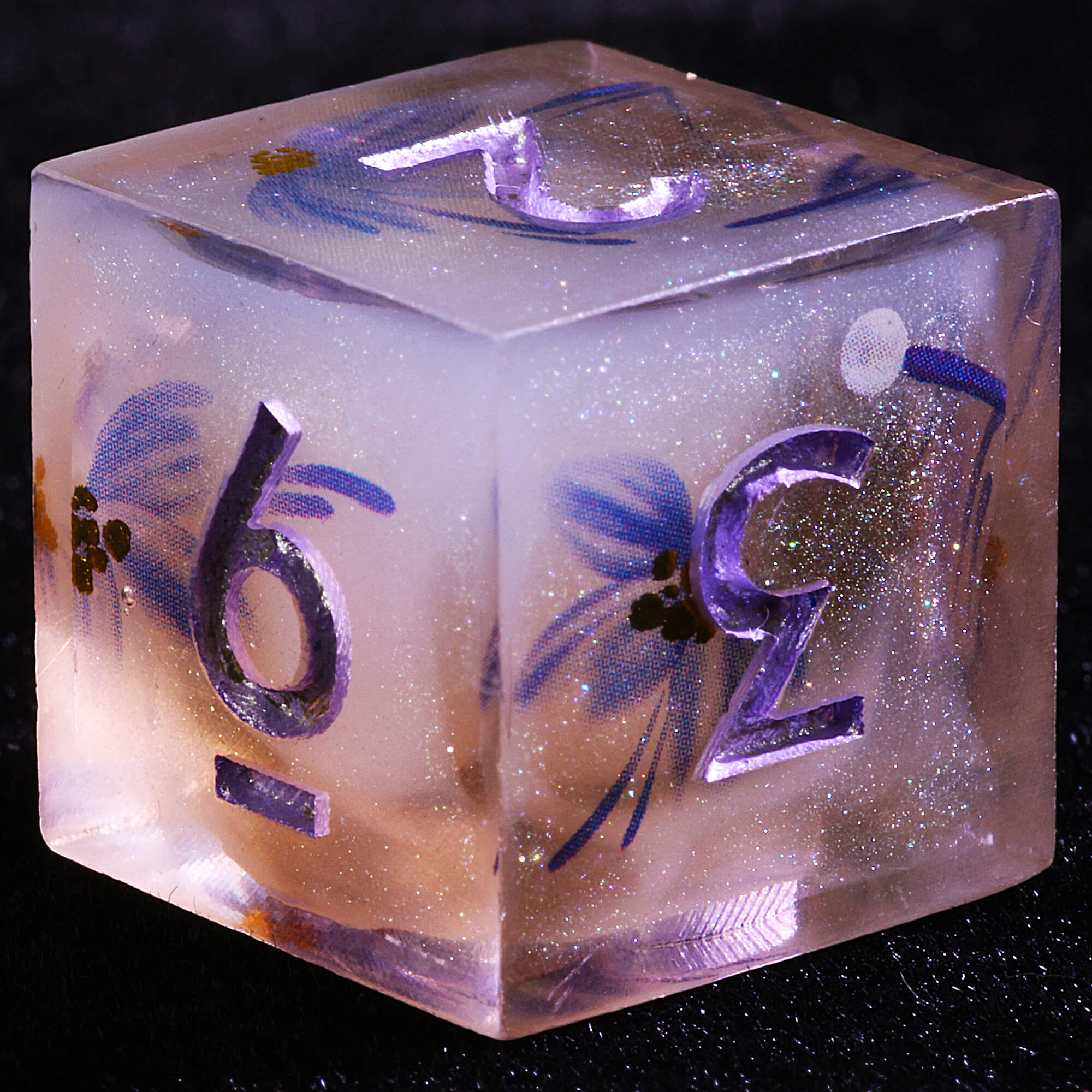 9 Polyhedral Resin Dice Set D and D Ethereal Bloom