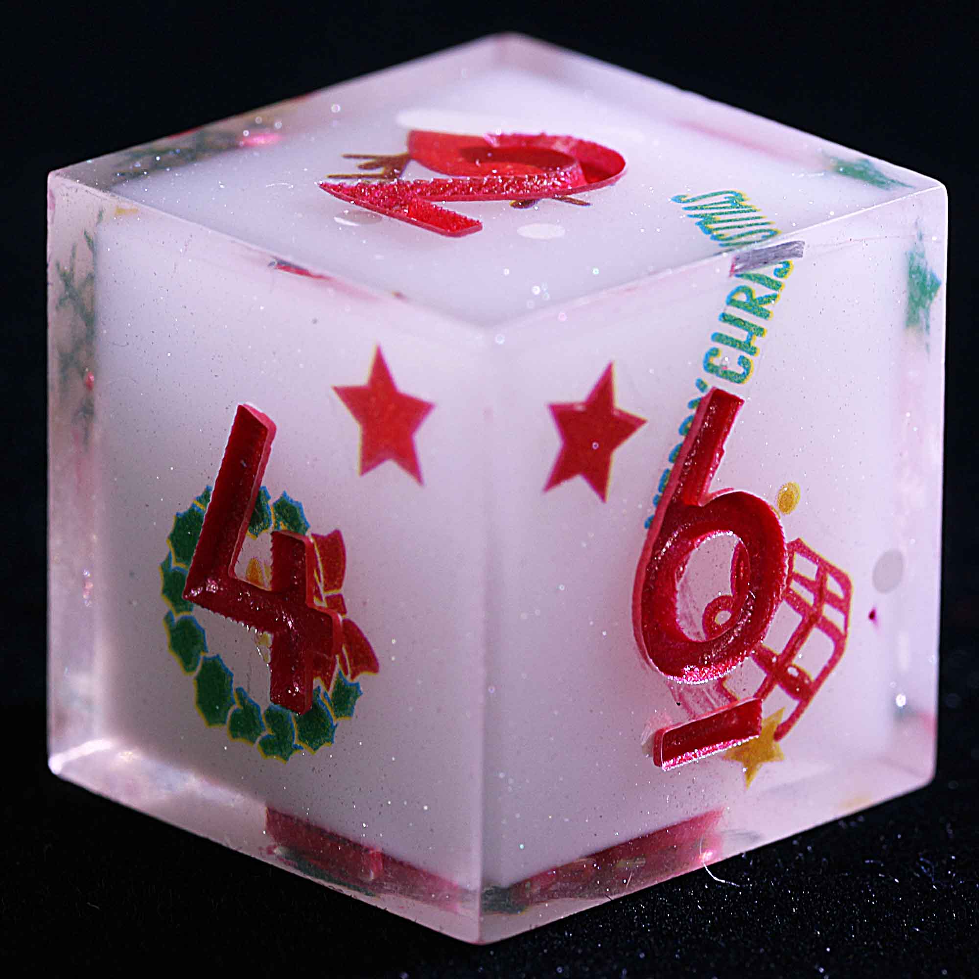 9 Polyhedral Resin Dice Set D and D Merry Christmas