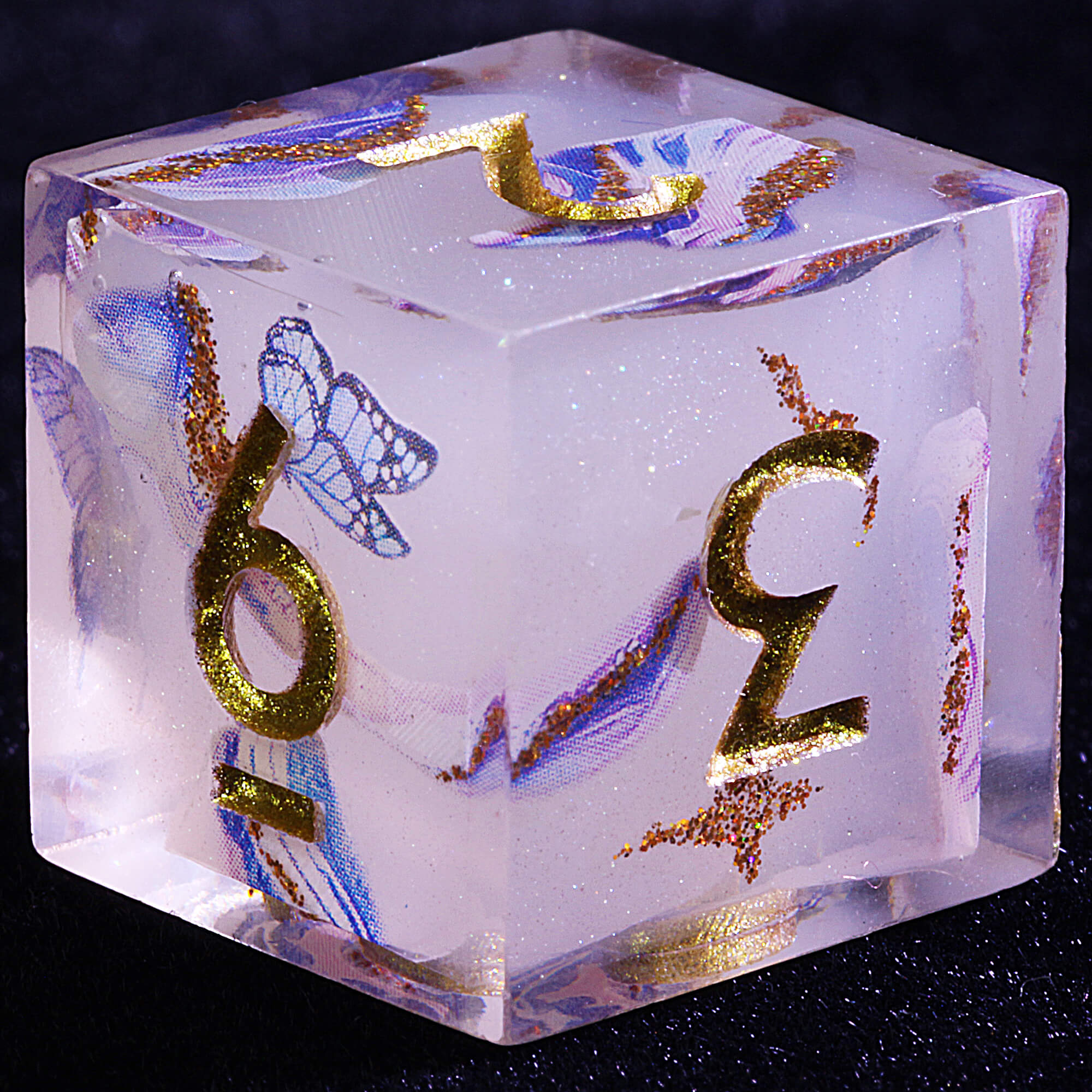 9 Polyhedral Resin Dice Set DD Butterfly Dream