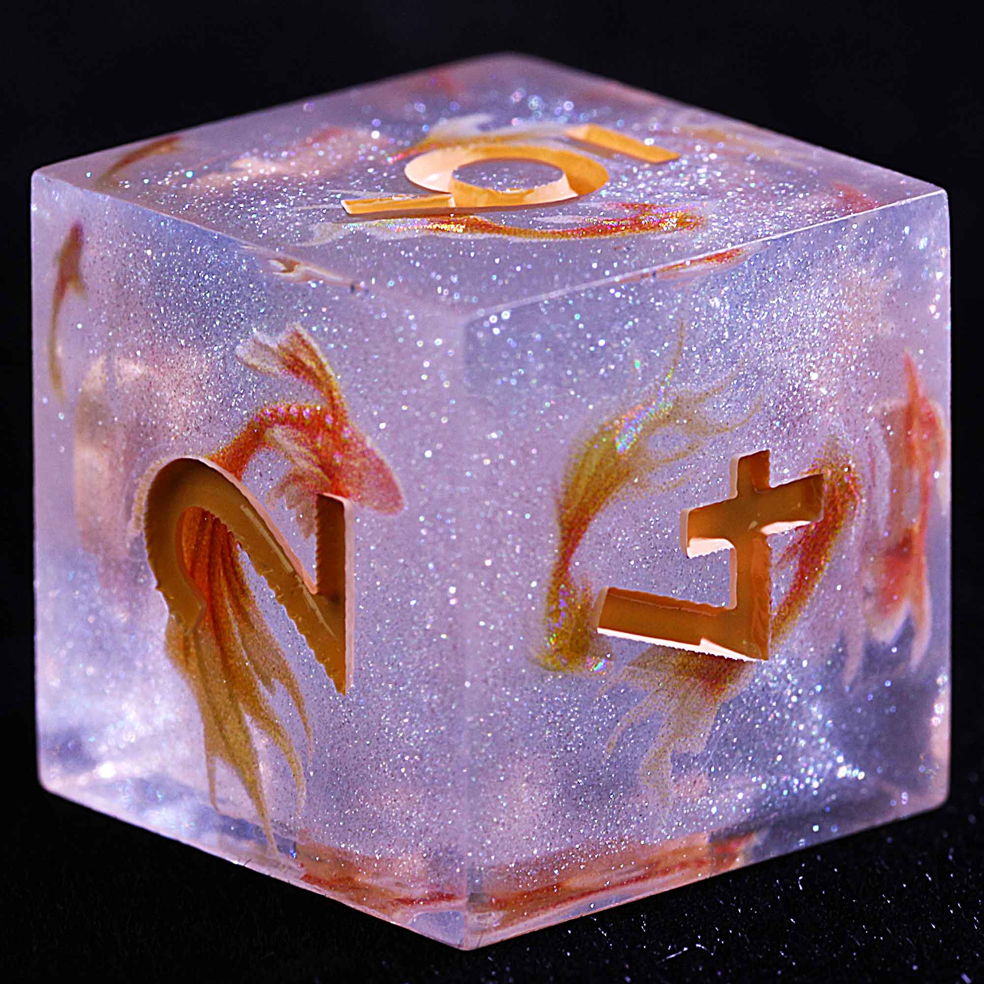 9 Polyhedral Resin Dice Set DD Koi Blossom Fortune