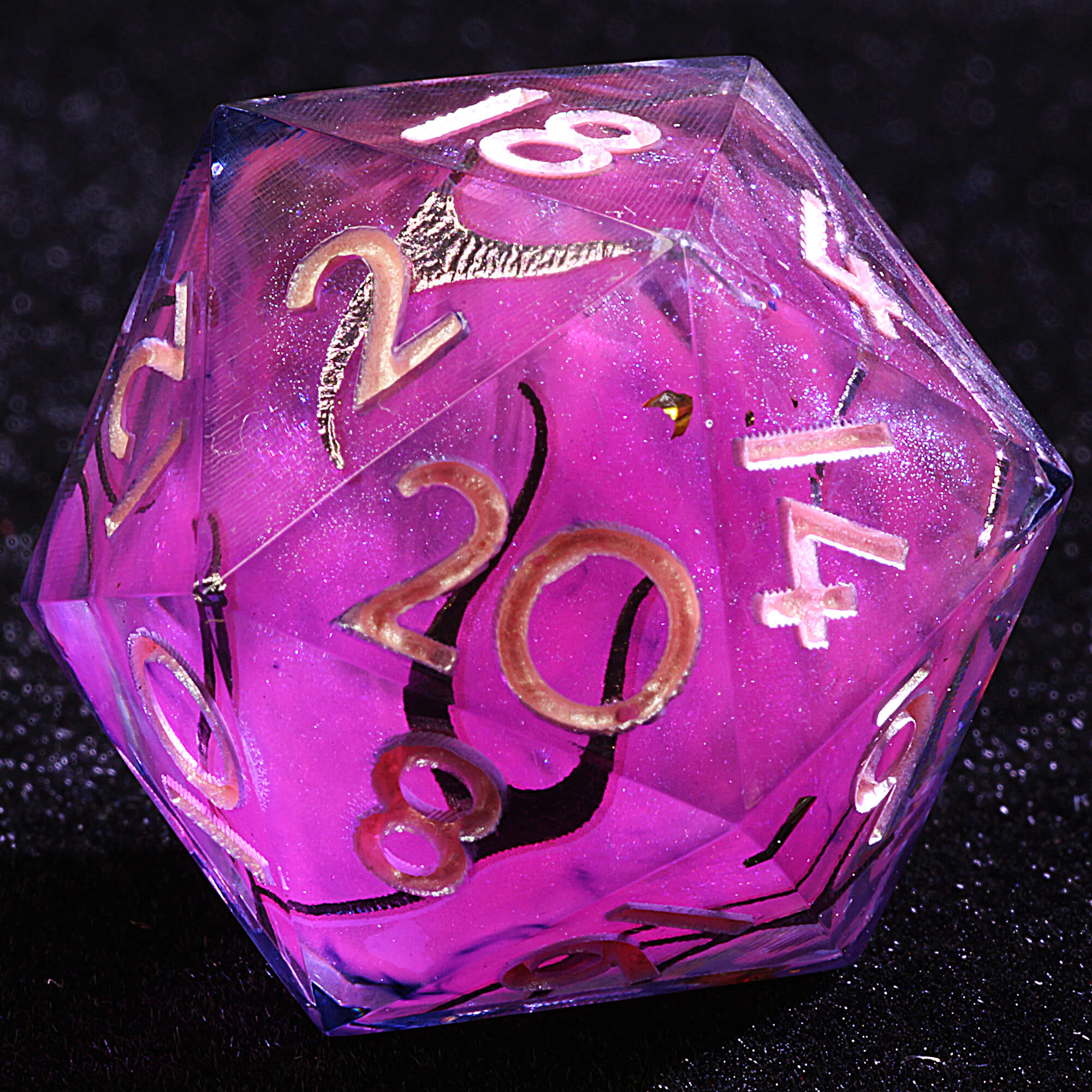 9 Polyhedral Resin Dice DD Sets Mist Blush - Dice of Dragons