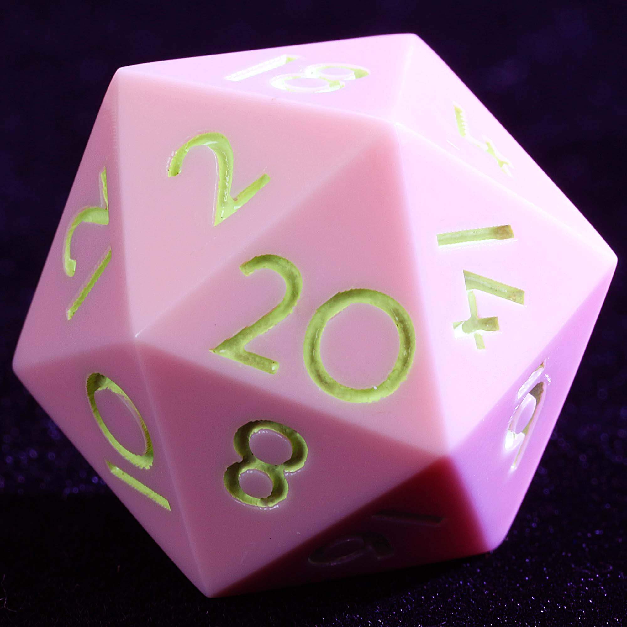 9 Polyhedral Resin Dice DnD Sets Candy Blush Prism - Dice of Dragons