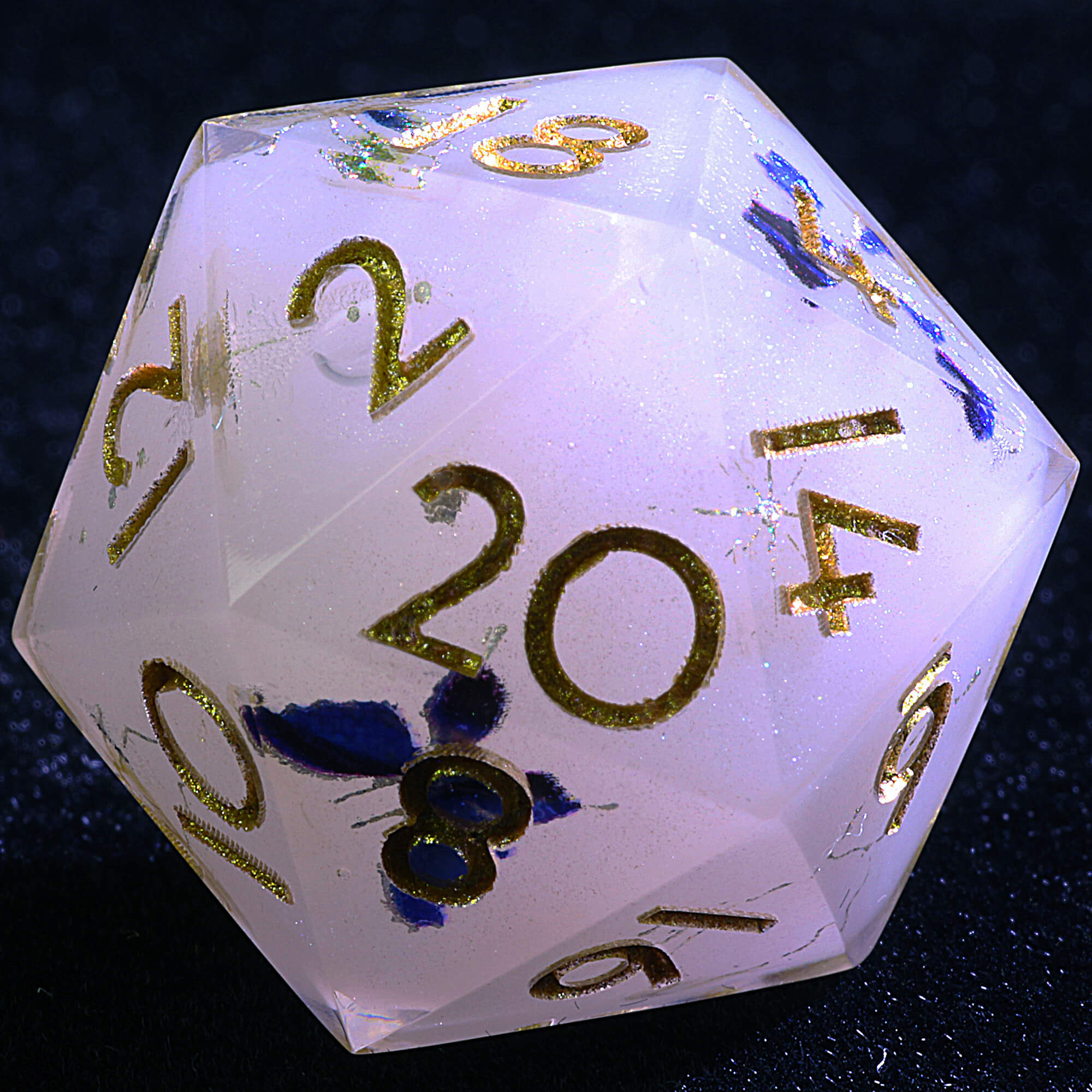 9 Polyhedral Resin Dice D&D Sets Silver Scale - Dice of Dragons