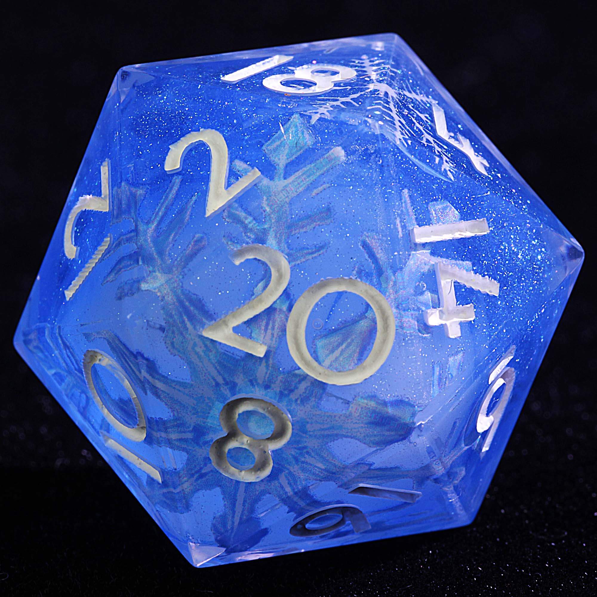 9 Polyhedral Resin Dice D&D Sets Snowflake - Dice of Dragons
