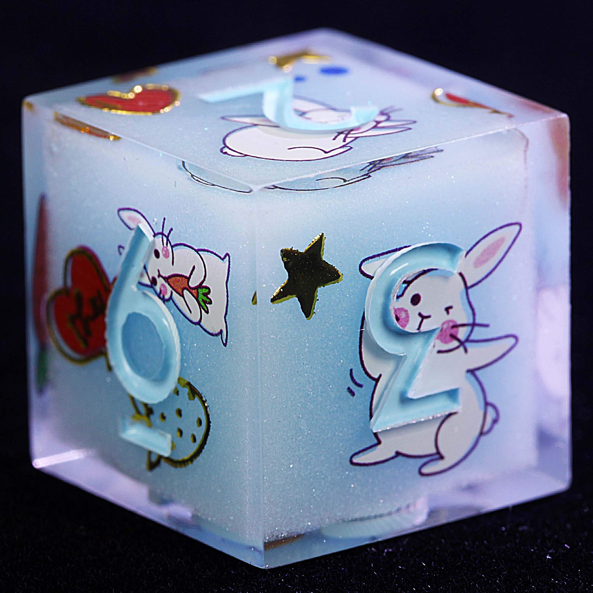 9 Polyhedral Resin Dice DnD Sets Bunny Star Sugar - Dice of Dragons