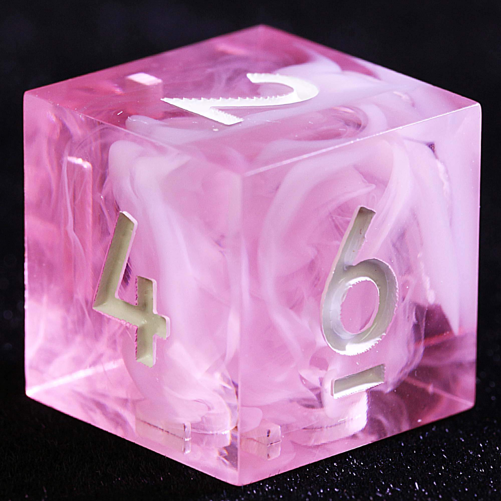 9 Polyhedral Resin Dice D&D Set Pink Cloud - Dice of Dragons