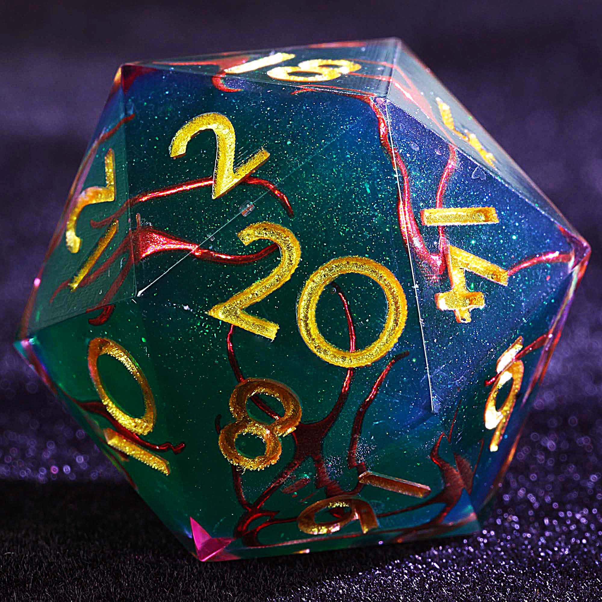 9 Polyhedral Resin D&D Sets Dice Miasma Forest Mist