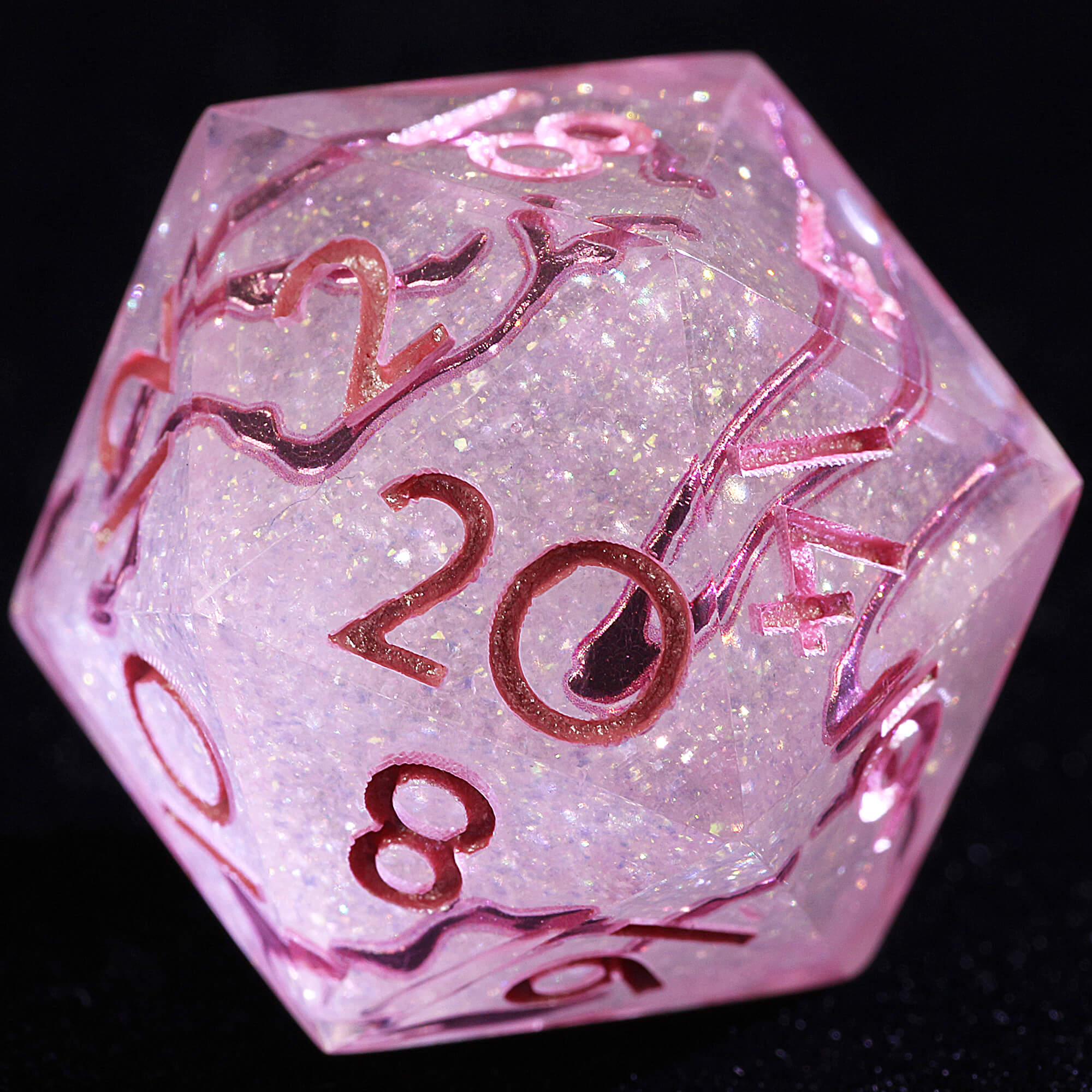 9 Polyhedral Resin D&D Sets Dice Scattered Gold Vein - Dice of Dragons