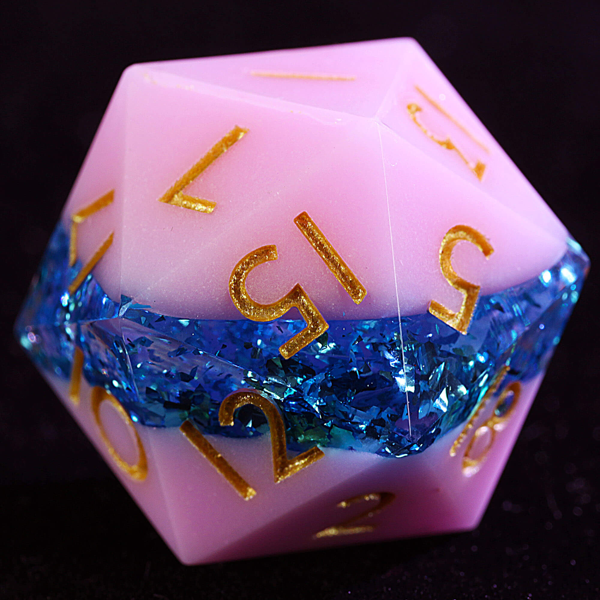 9 Polyhedral Resin DnD Set of Dice Sweetheart Sea Foil - Dice of Dragons