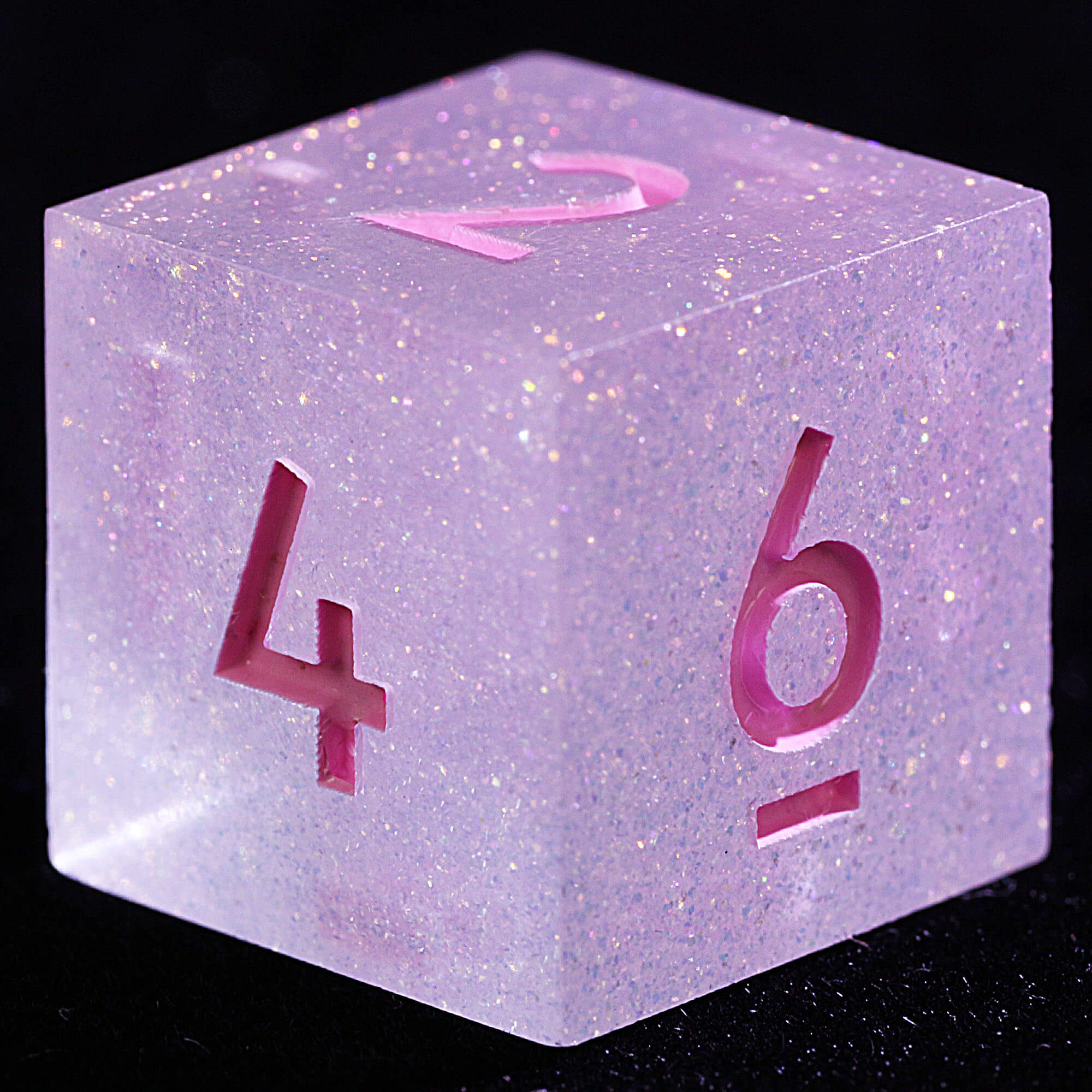 9 Polyhedral Resin D&D Set Dice Dreamy Star River Pink - Dice of Dragons