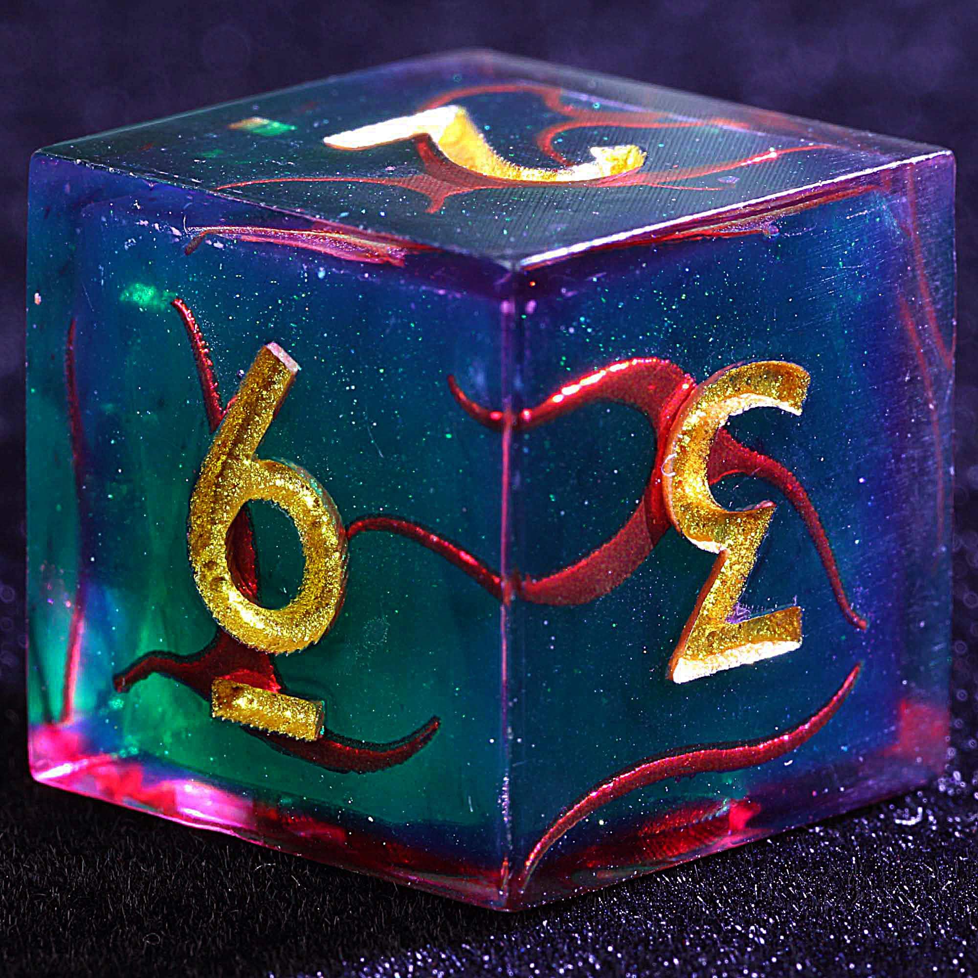 9 Polyhedral Resin D&D Sets Dice Miasma Forest Mist