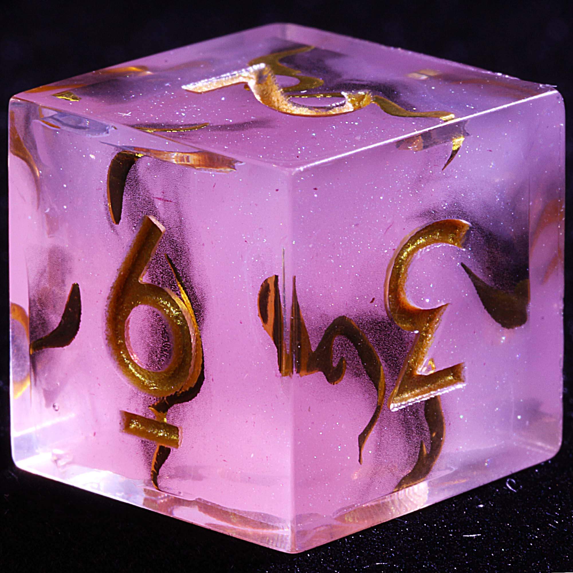 9 Polyhedral Resin D&D Set of Dice Crimson Mist Oath - Dice of Dragons