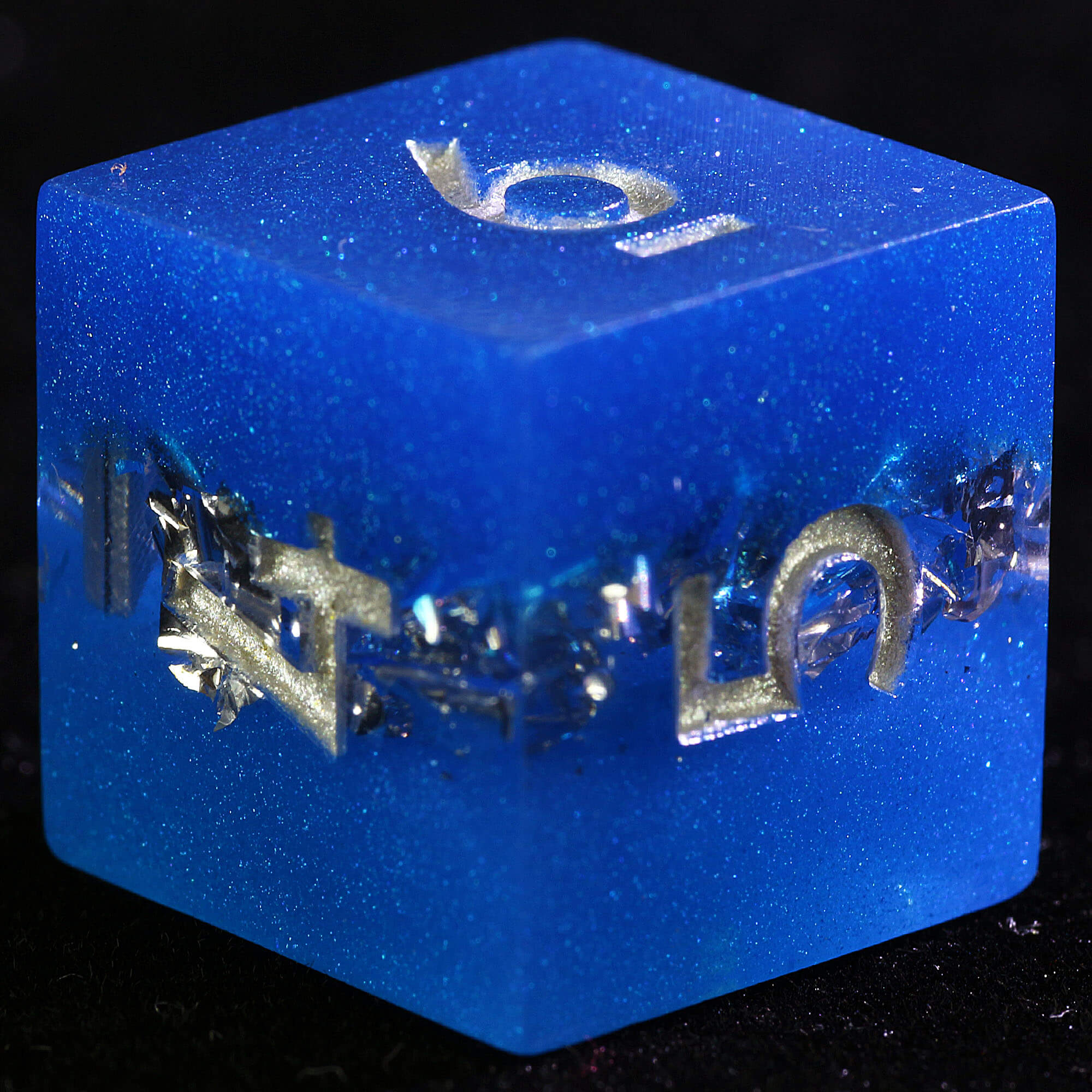 9 Polyhedral Resin D&D Set of Dice Hadrian Stratum Silver - Dice of Dragons