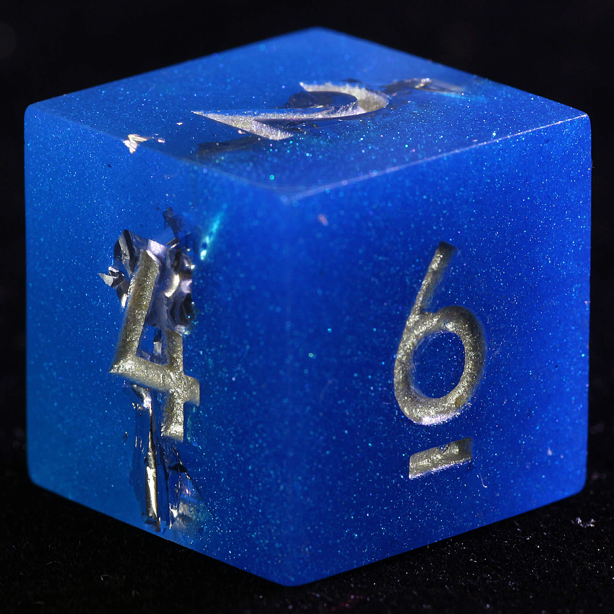 9 Polyhedral Resin D&D Set of Dice Hadrian Stratum Silver - Dice of Dragons