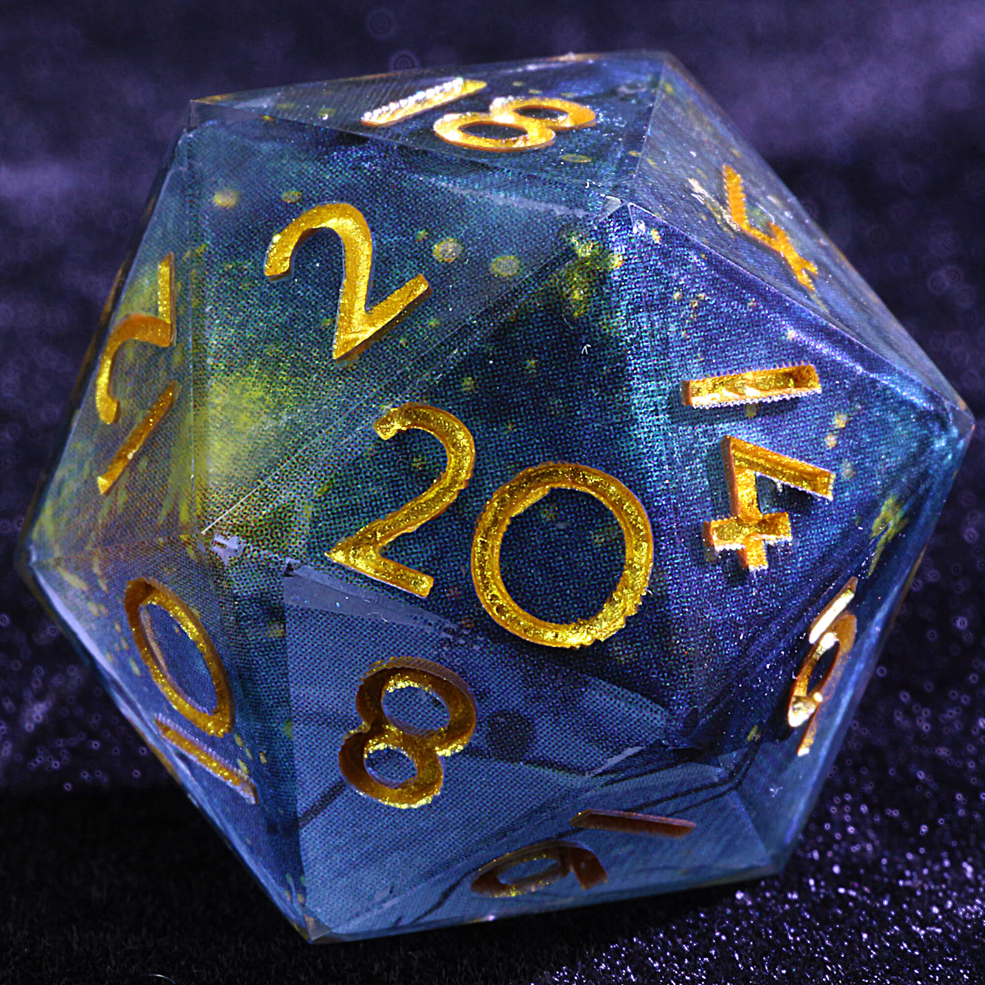 9 Polyhedral Resin D&D Dice Set Abyssal Night