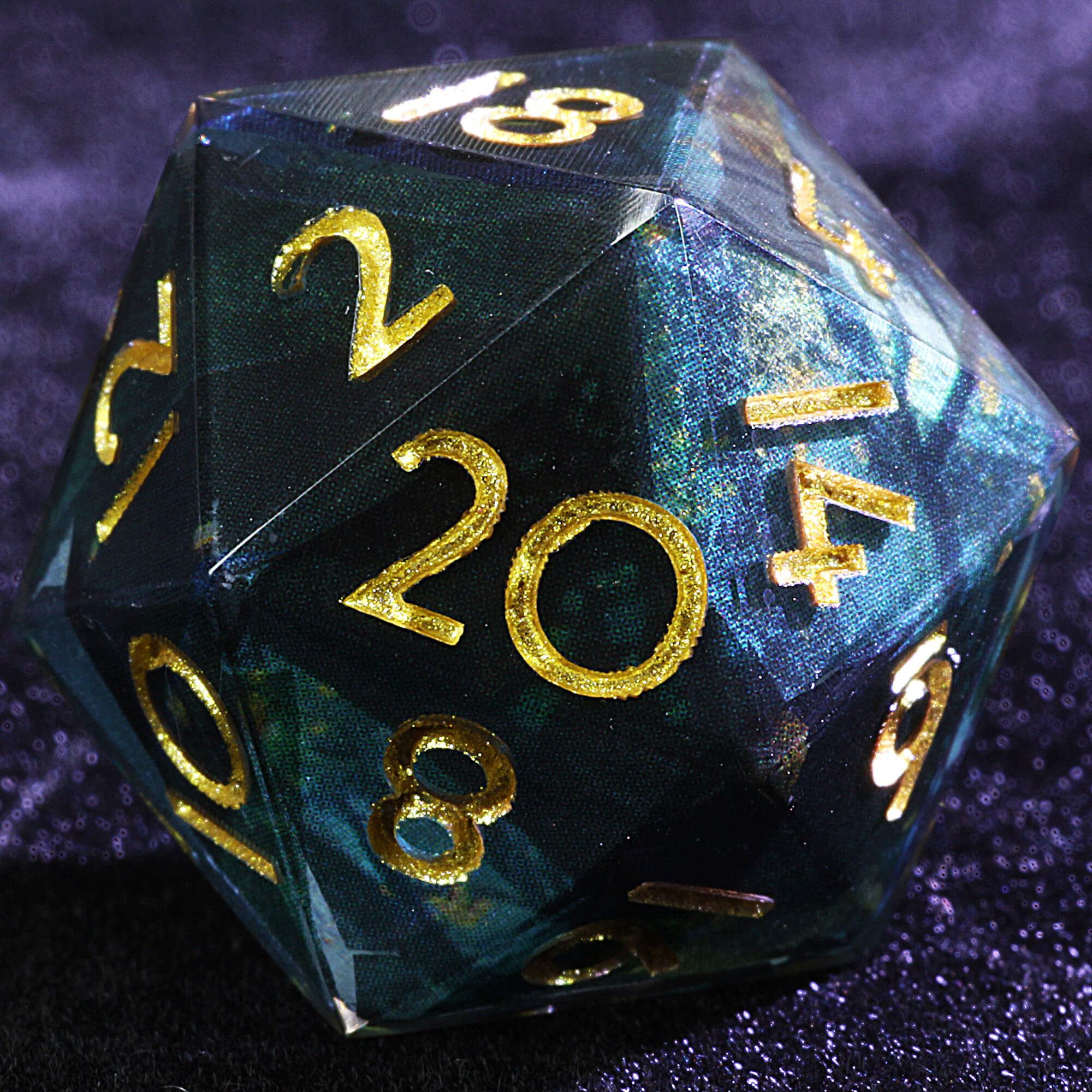 9 Polyhedral Resin DnD Dice Set Ancient Forest