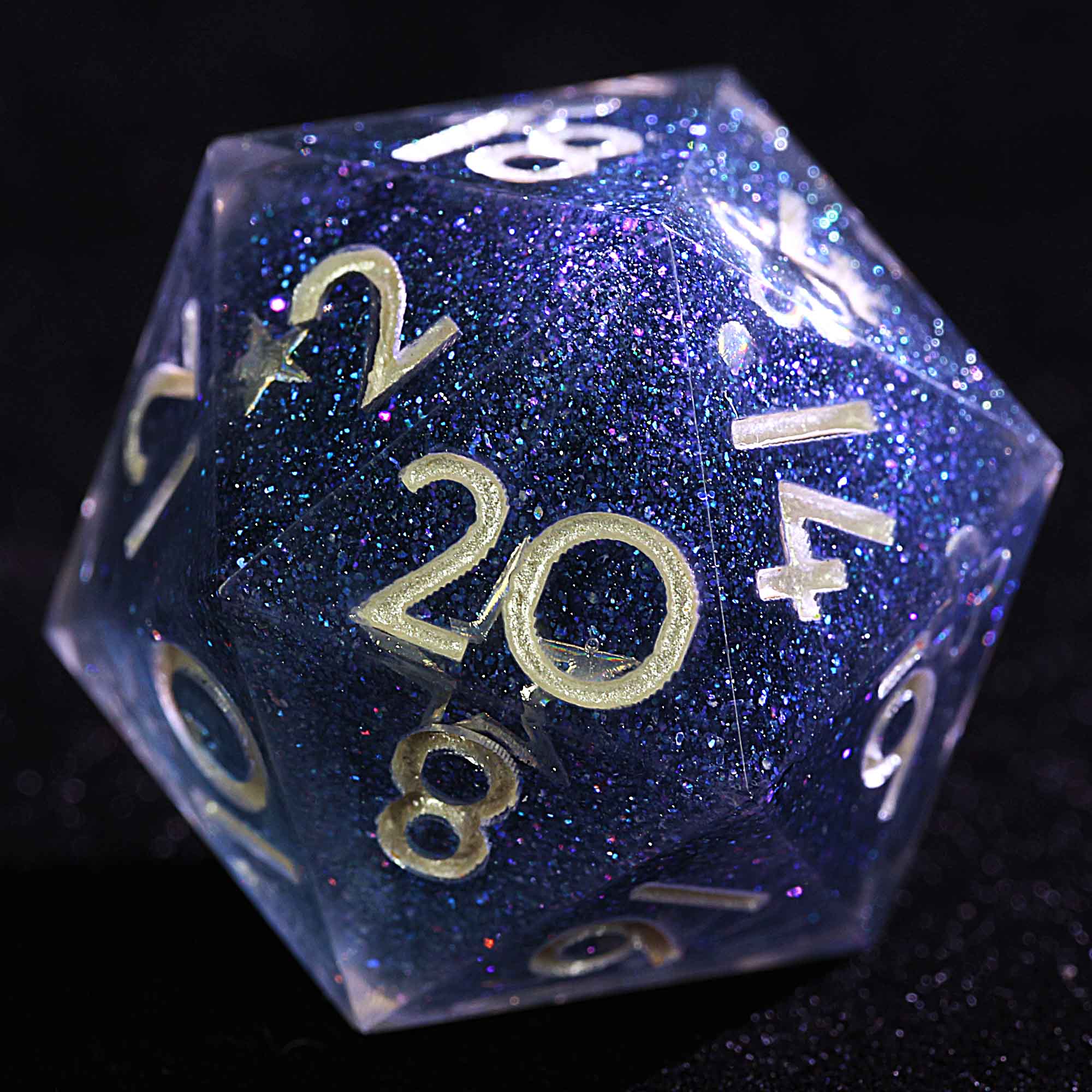 9 Polyhedral Resin DnD Dice Set Deep Space Universe