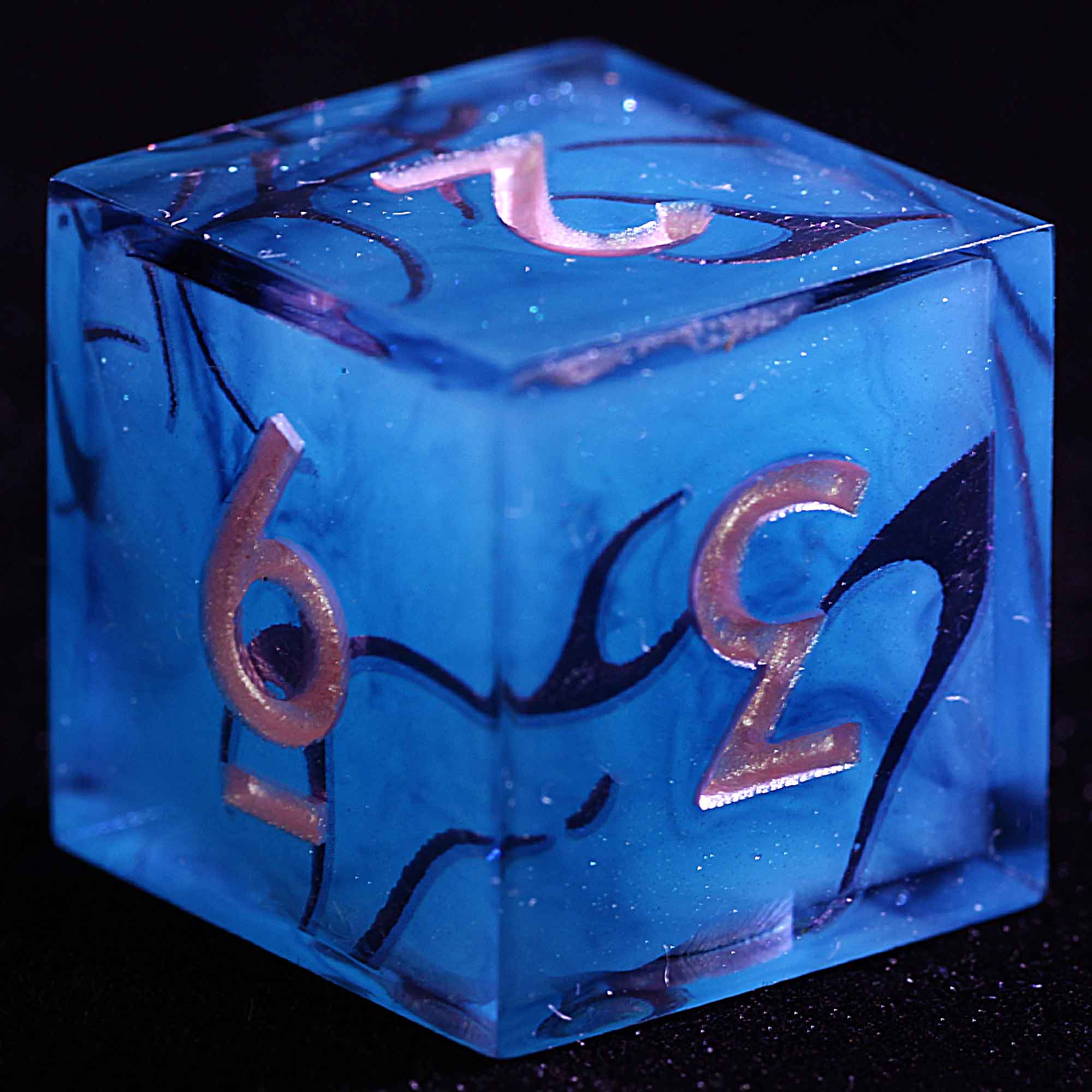 9 Polyhedral Resin D&D Dice Set Abyssal Bloom Mist