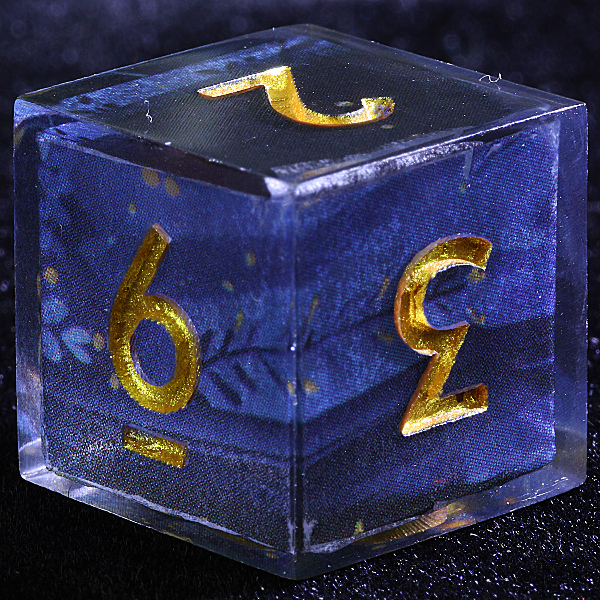 9 Polyhedral Resin D&D Dice Set Abyssal Night