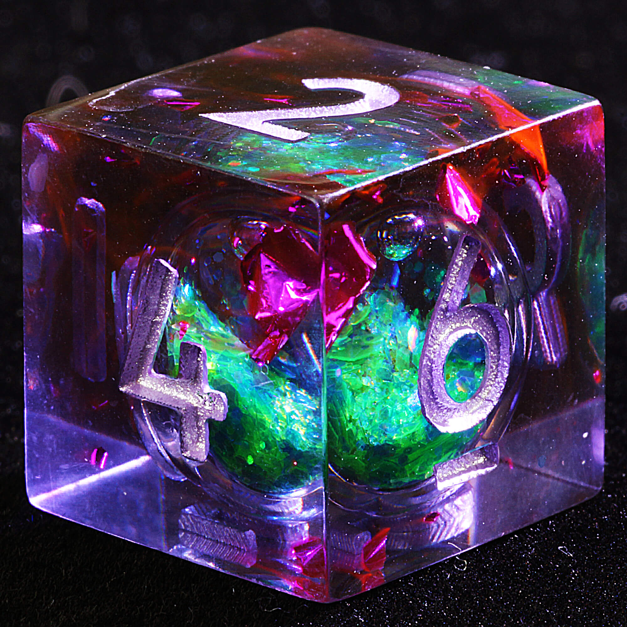 9 Polyhedral Resin Liquid Core D and D Dice Sets Void Shard