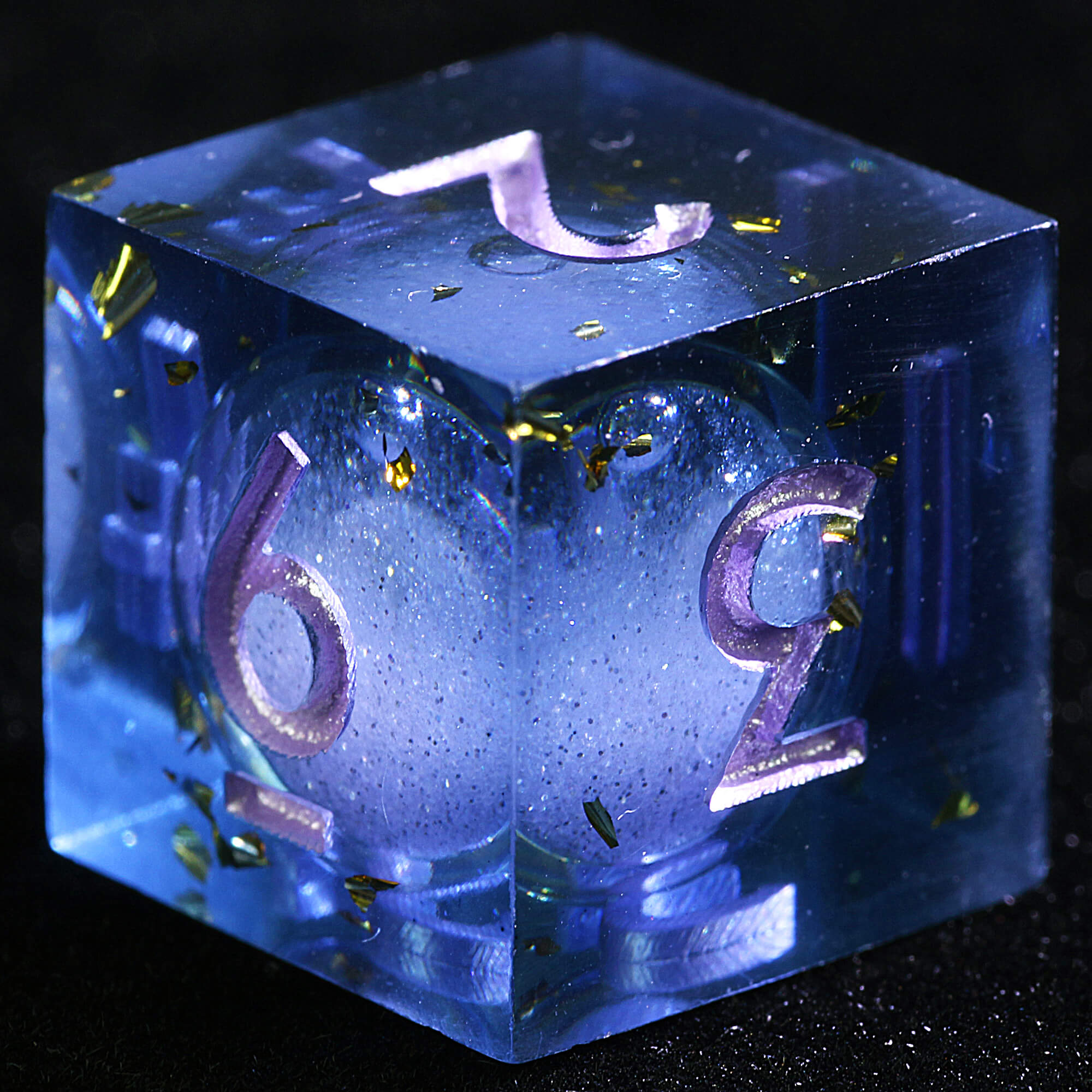 9 Polyhedral Resin Liquid Core Sets Dice D and D Abyssal Sand Tide - Dice of Dragons