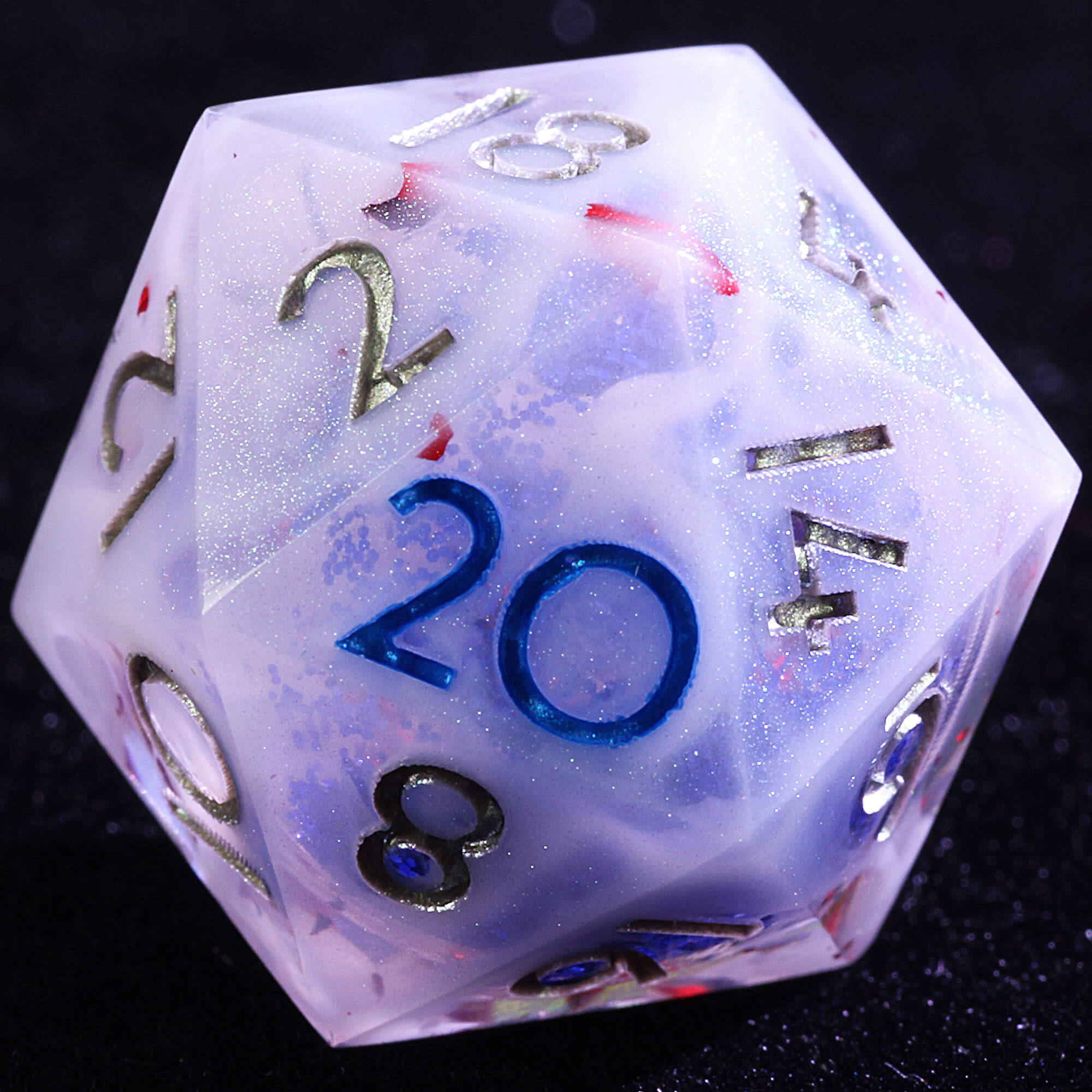9 Polyhedral Resin Liquid Core DD Set of Dice Veiled Abyss - Dice of Dragons