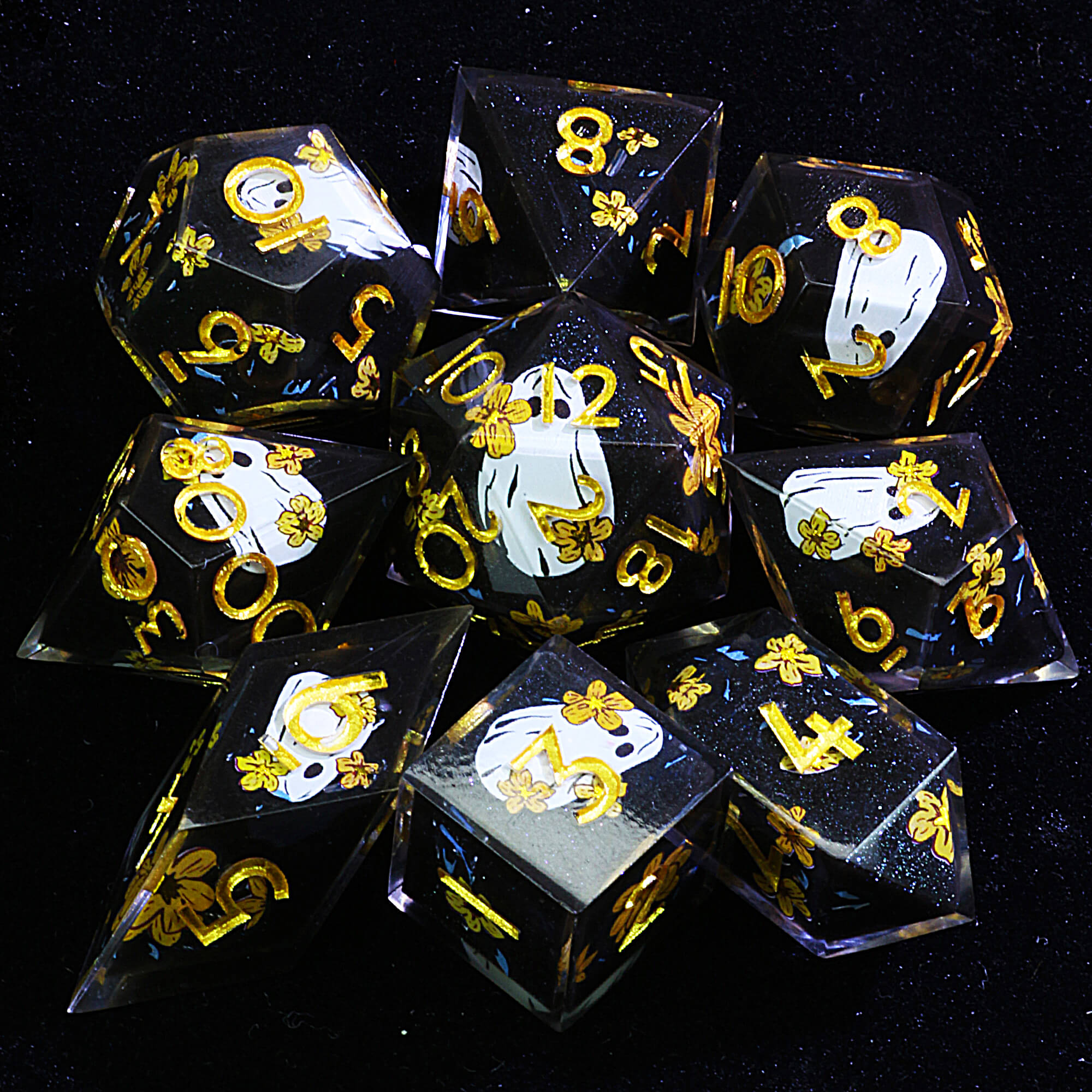9 Polyhedral Resin Set DD Dice Arcane Avian