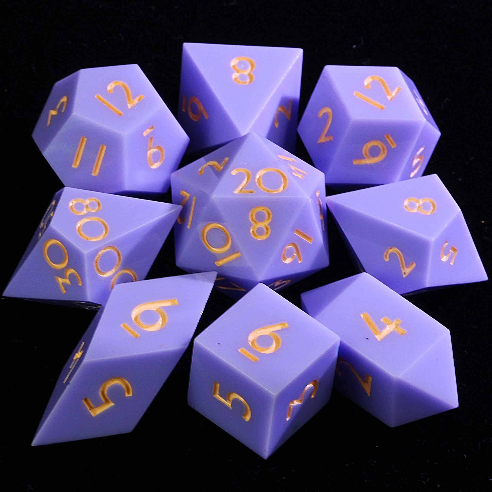 9 Polyhedral Resin Sets D and D Dice Dusk Cloud Cocoon - Dice of Dragons