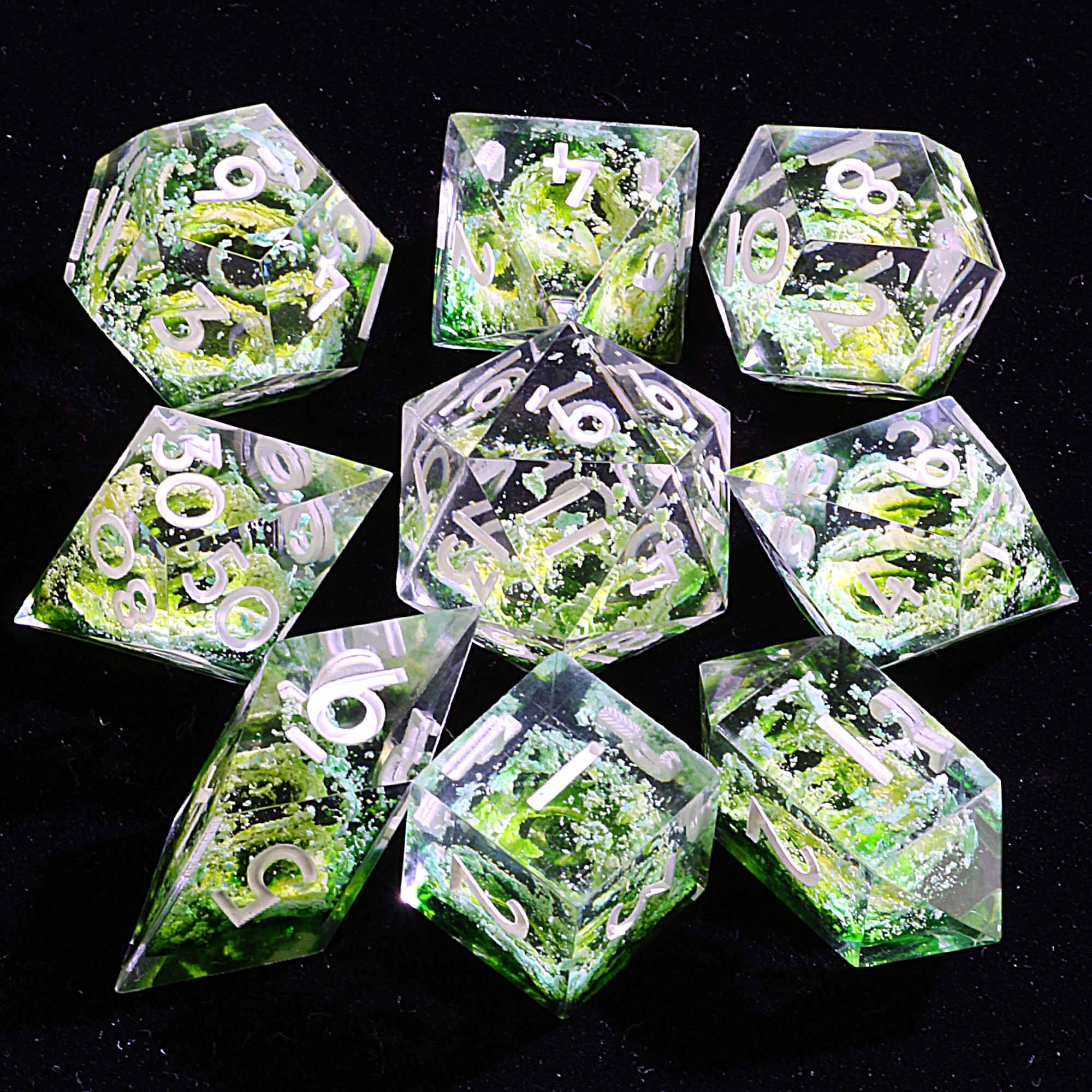 9 Polyhedral Set of DnD Dice Meadow Whisper - Dice of Dragons