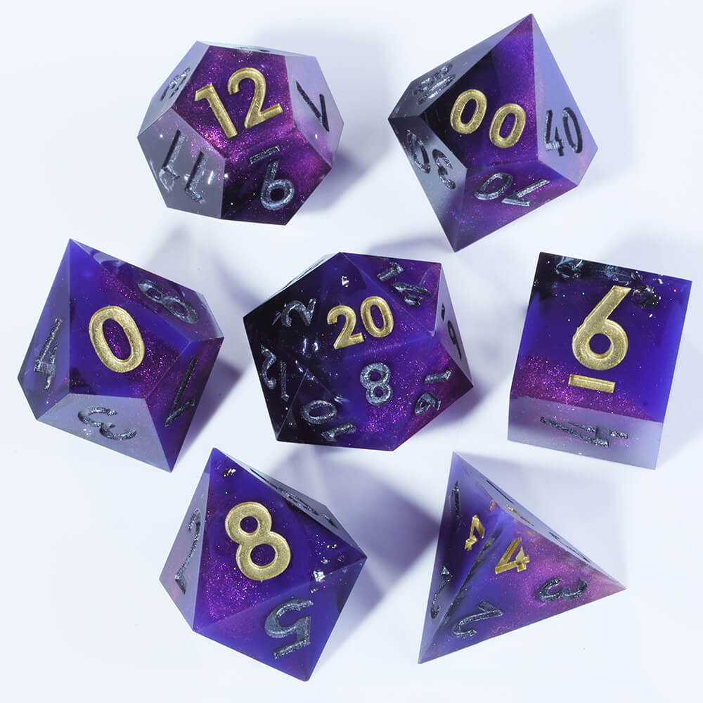 Arcane Missiles Resin Polyhedral Gaming Dice Set D&D - Dice of Dragons