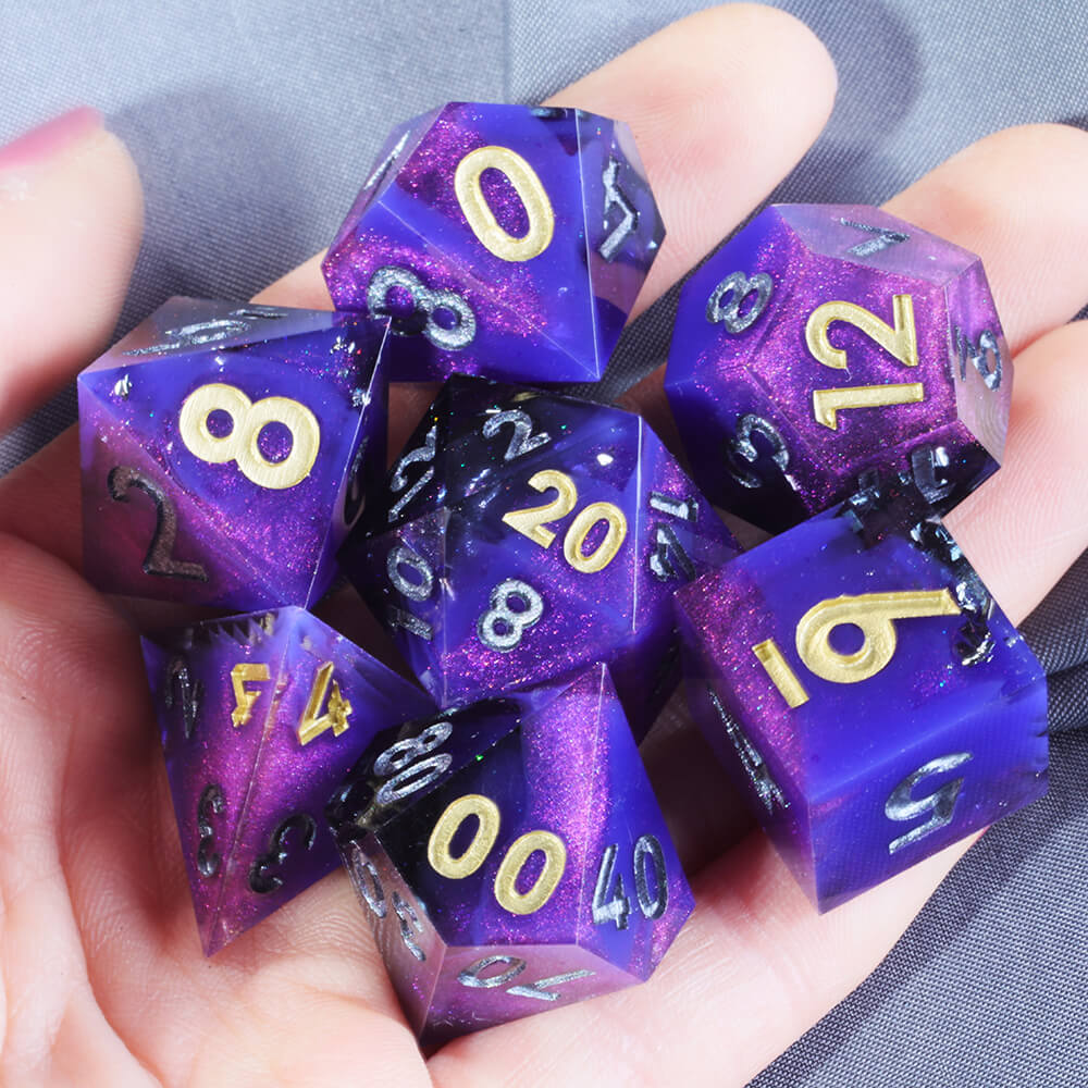 Arcane Missiles Resin Polyhedral Gaming Dice Set D&D - Dice of Dragons