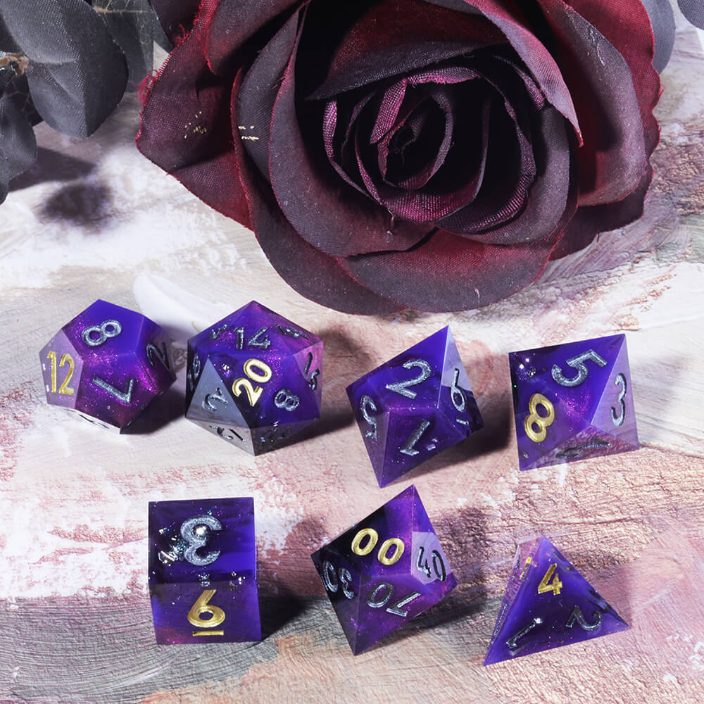 Arcane Missiles Resin Polyhedral Gaming Dice Set D&D - Dice of Dragons