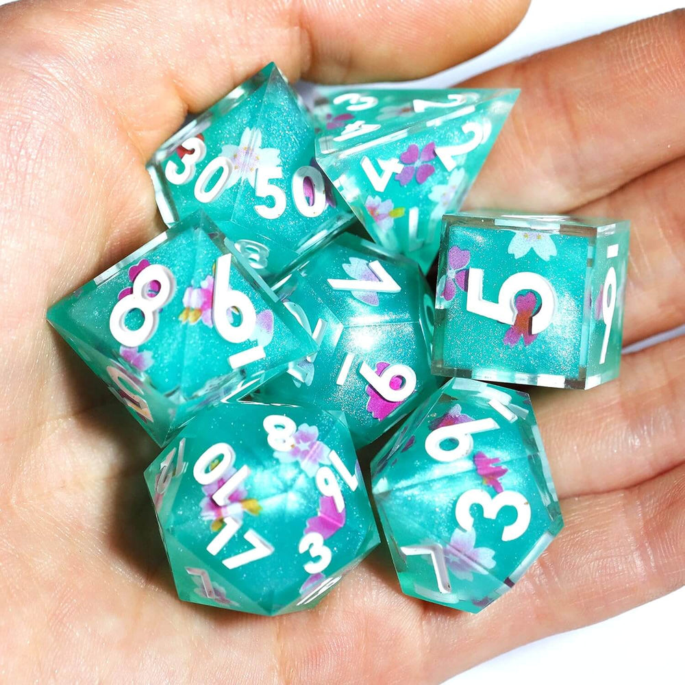 Arizona Tea Sharp Edge D&D Dice Set - 7 Pieces | Dice of Dragons
